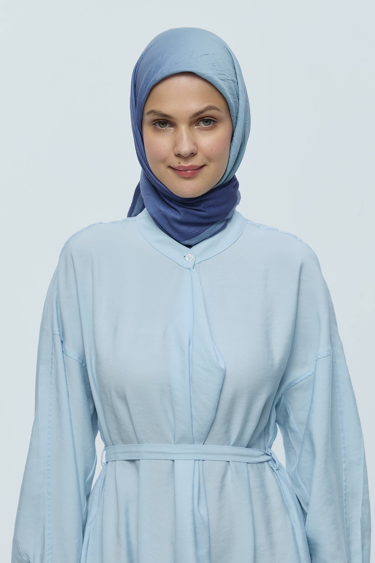 Mirora Desen Bambu Eşarp - Eflatun