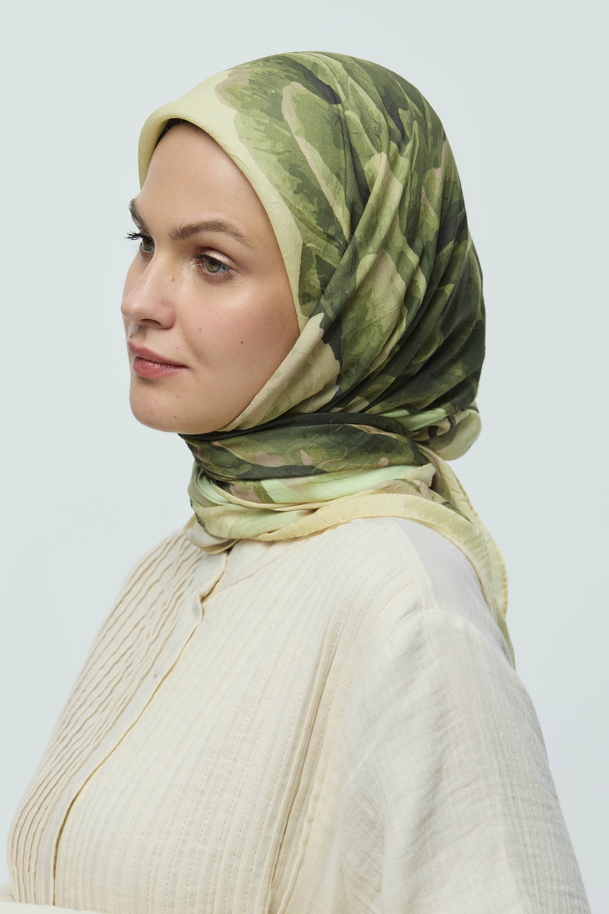 Rosa Desen Bambu Eşarp