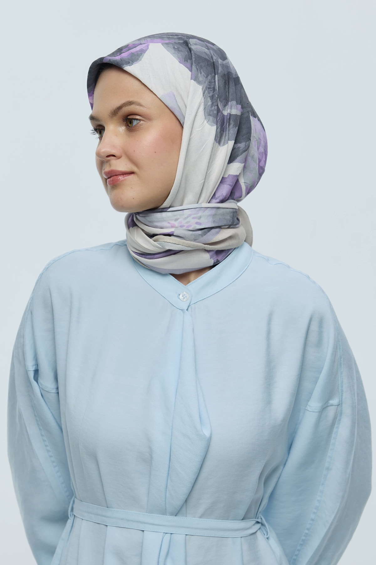 Rosa Desen Bambu Eşarp - İğde