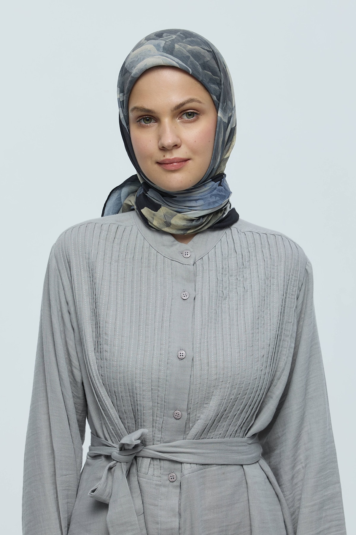Rosa Desen Bambu Eşarp - Siyah