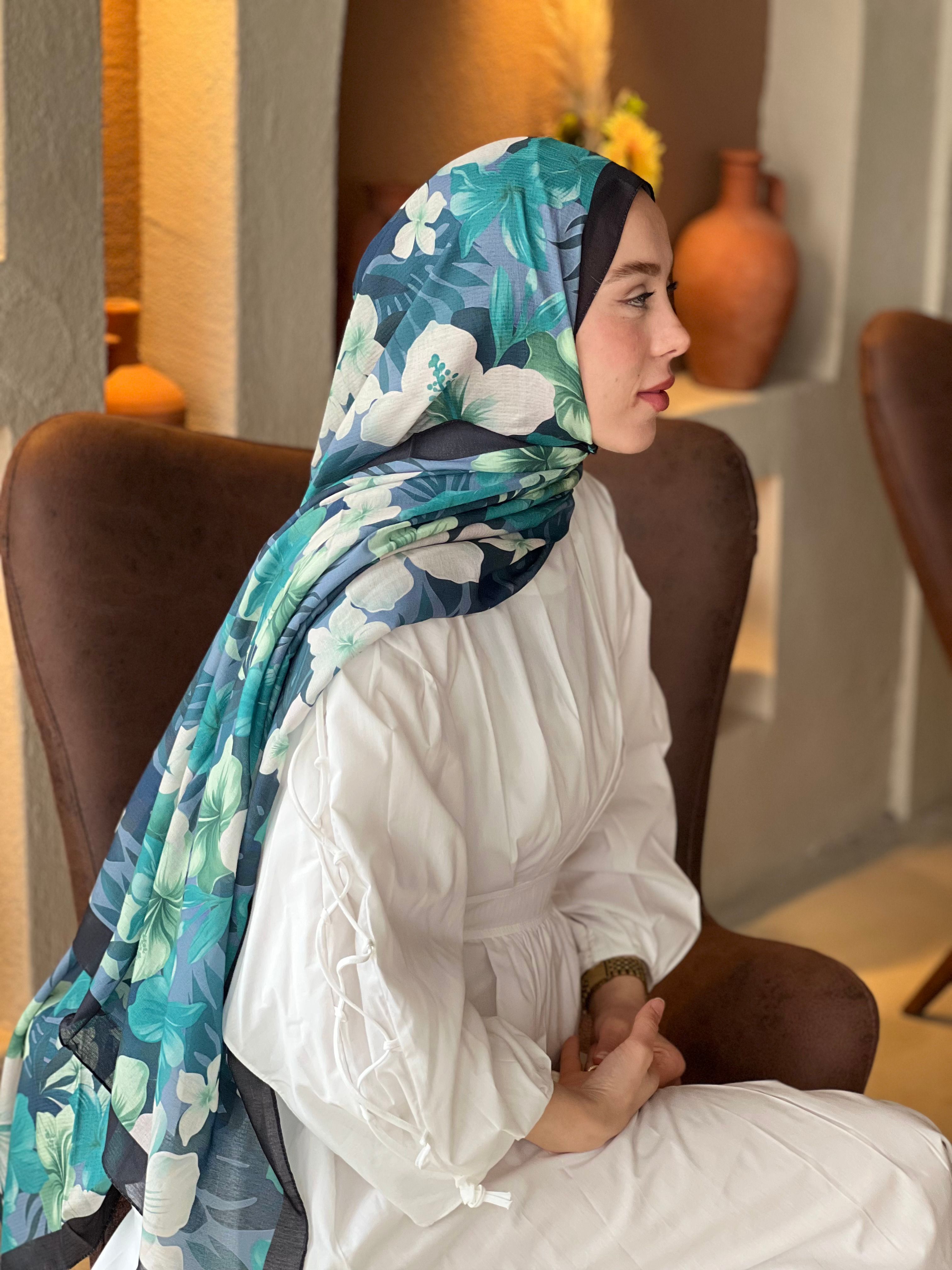 Jardin Desen Lina Şal - Siyah-Koyu Gri