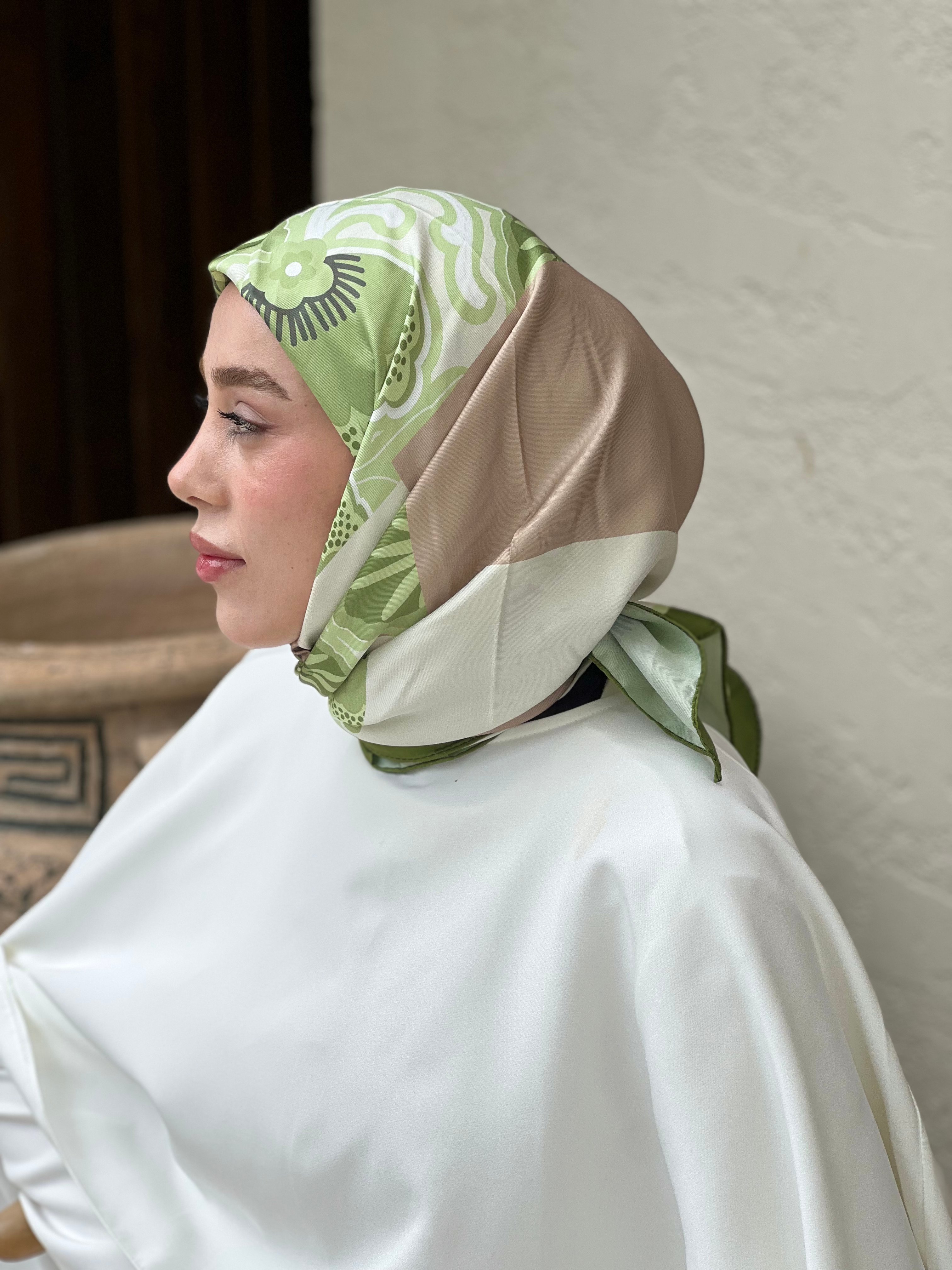 Sarmaşık Twill Eşarp - Yeşil