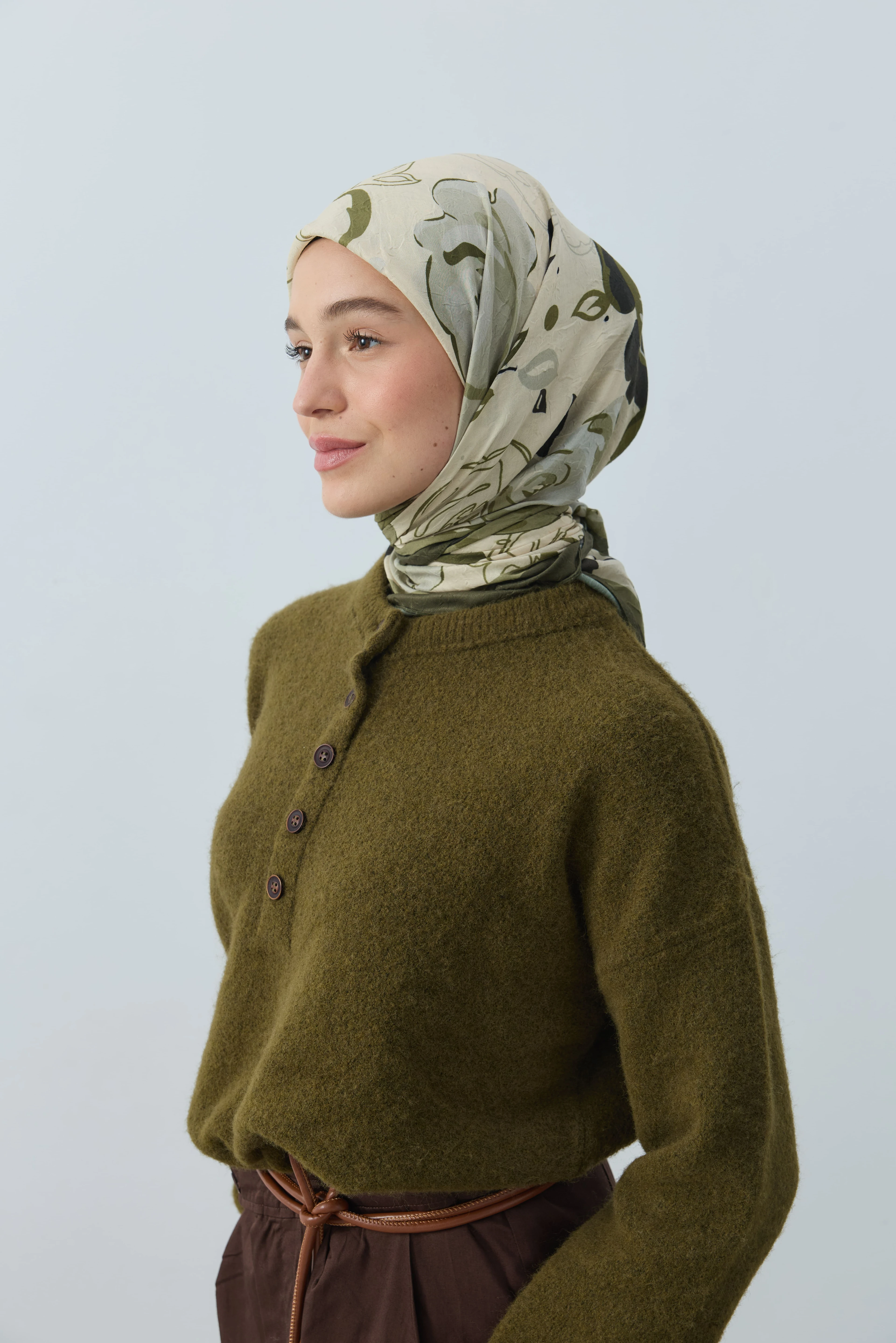 Olyvia Desen Bambu Eşarp