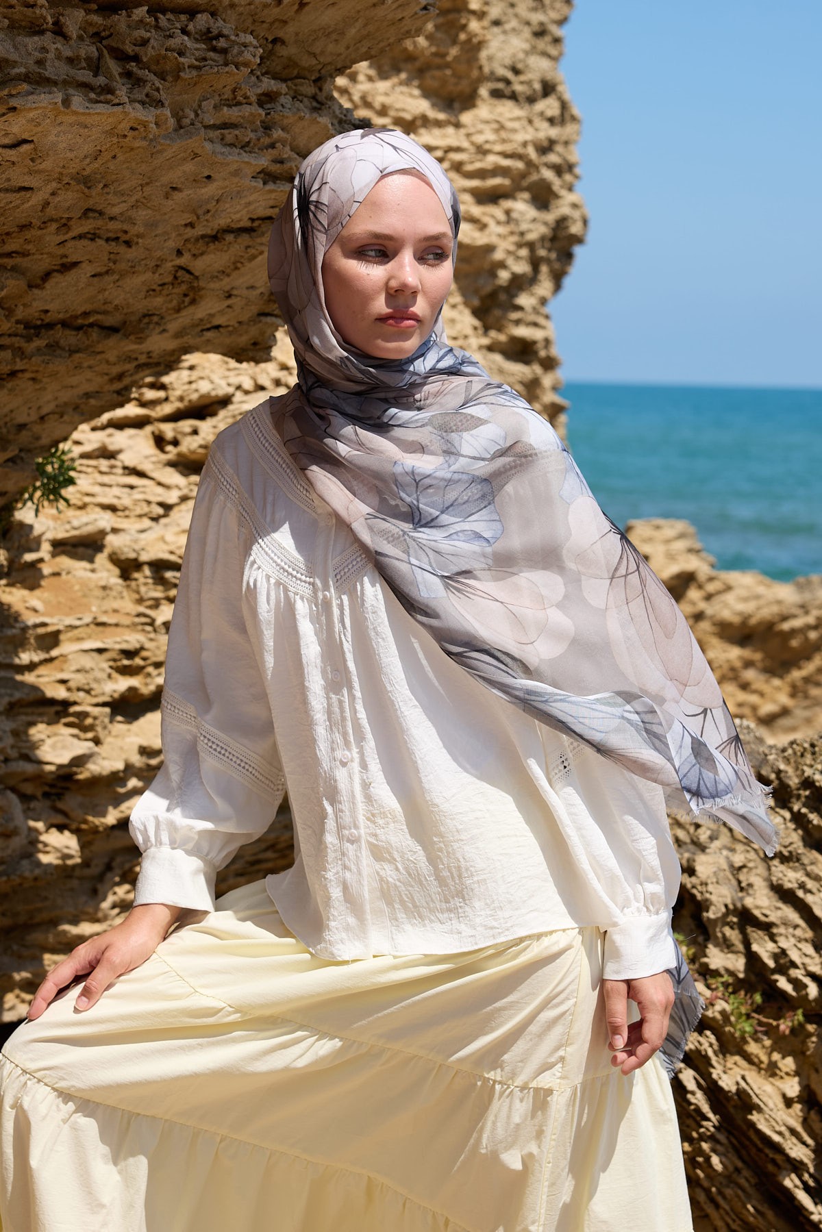 Alicia Desen Aya Şal - Tozlu Kahve