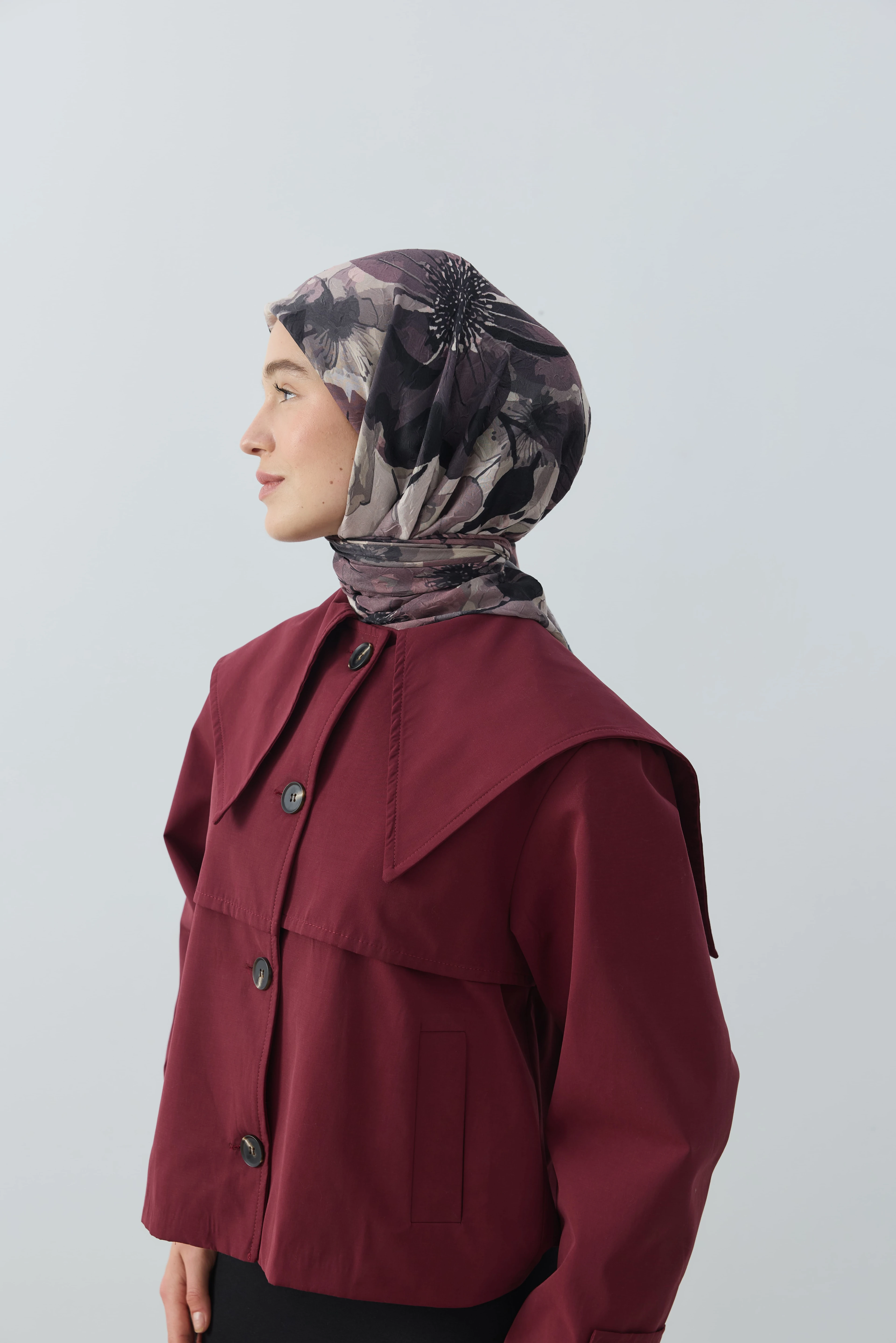 Solena Desen Bambu Eşarp - Acı Kahve