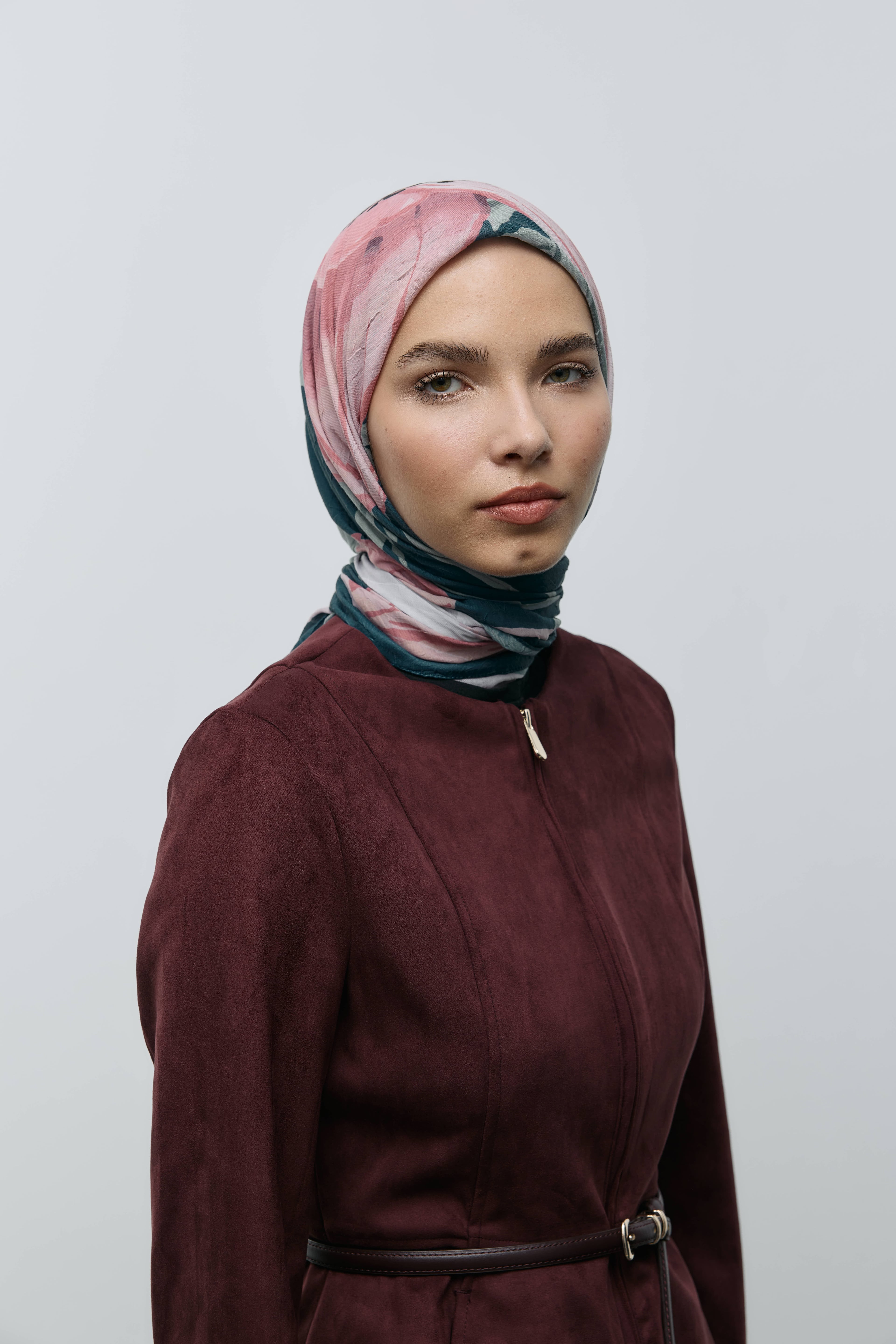 Roselith Desen Bambu Eşarp - Koyu Petrol