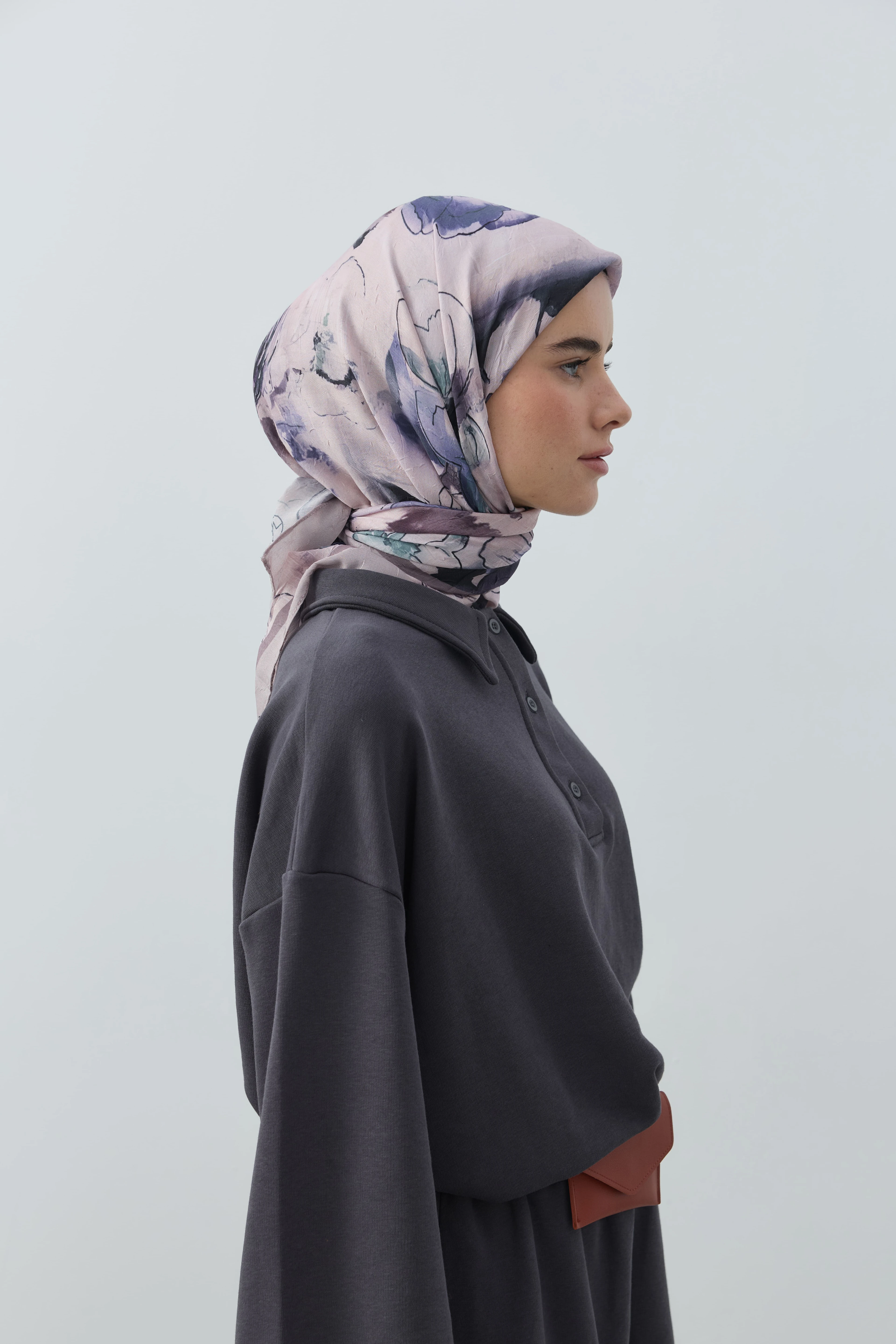 Evelyne Desen Bambu Eşarp - Vizon