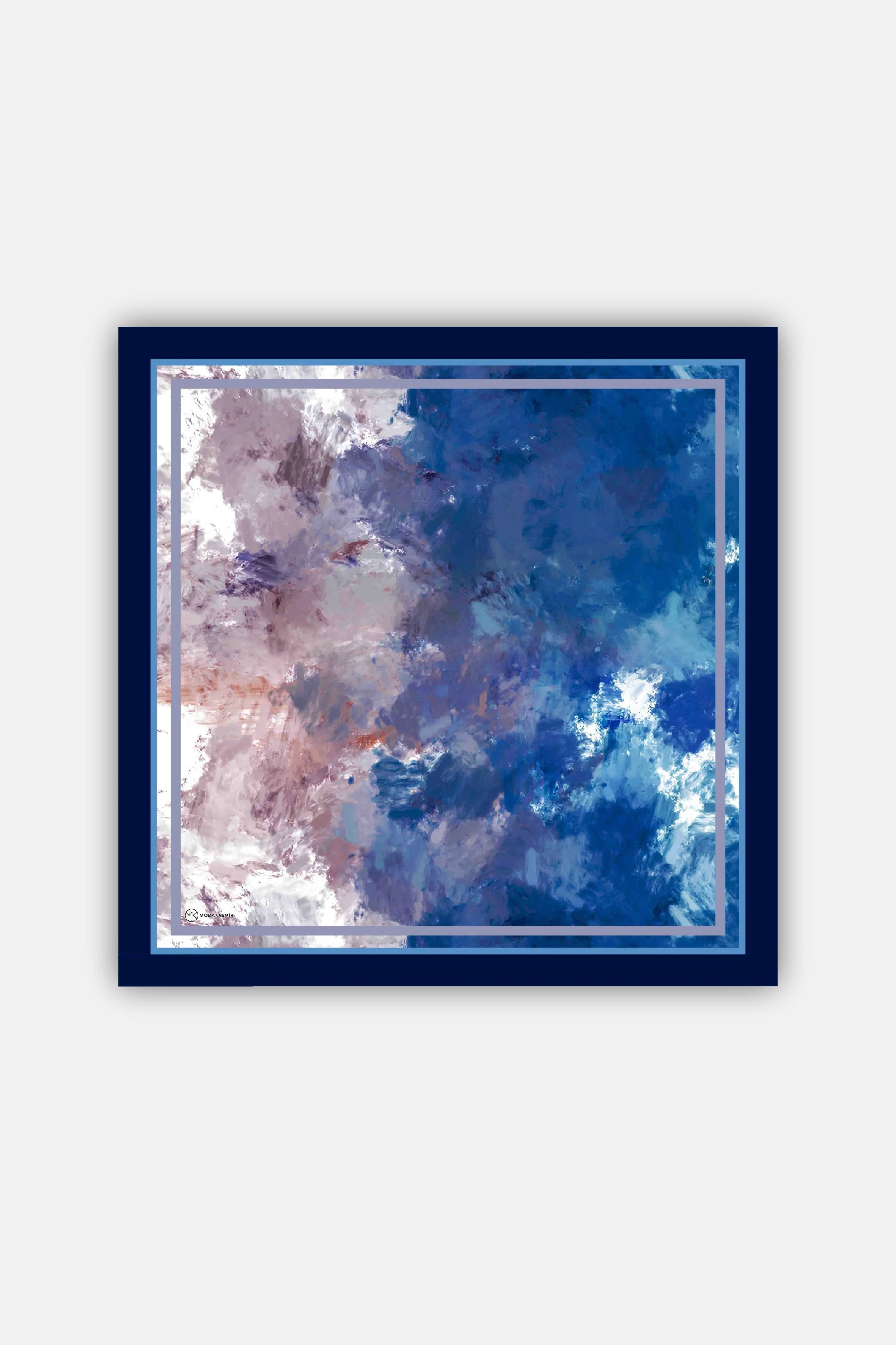 Eterya Desen Lina Eşarp - Lacivert-İndigo