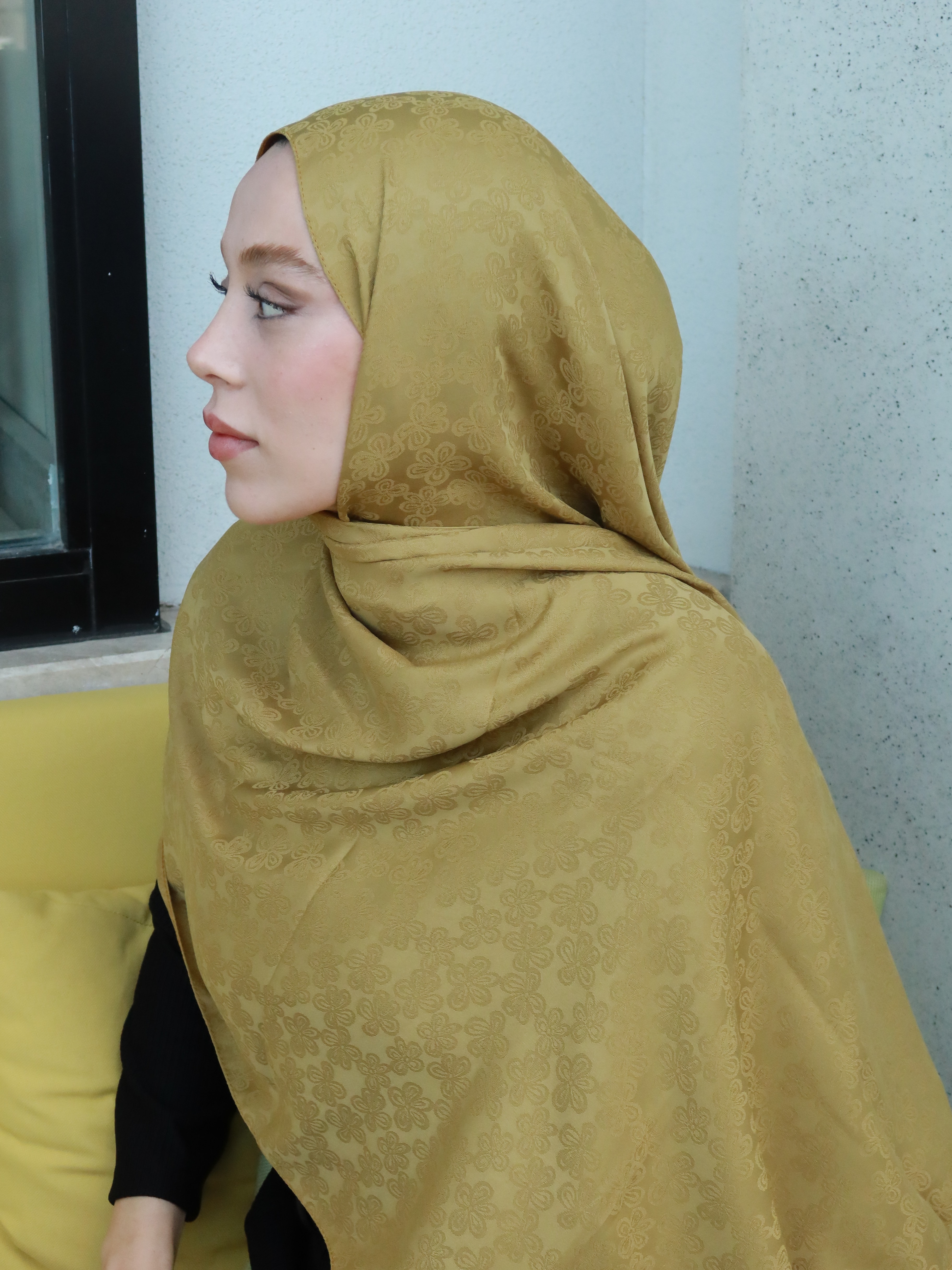 İpeksi Jakar Serisi Amber Desen - Oksit Sarı