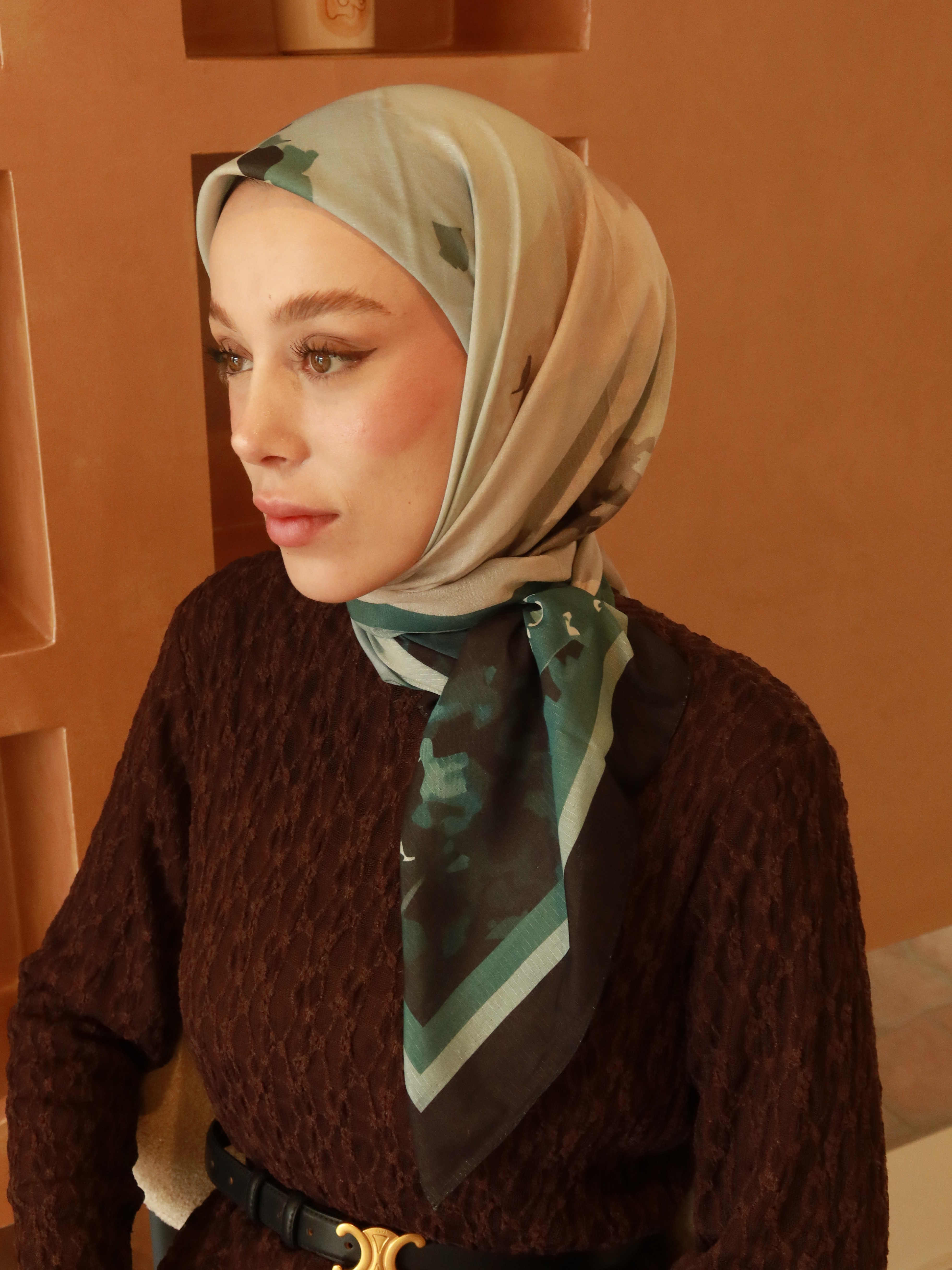 Myren Desen Lina Eşarp - Siyah-Mavi