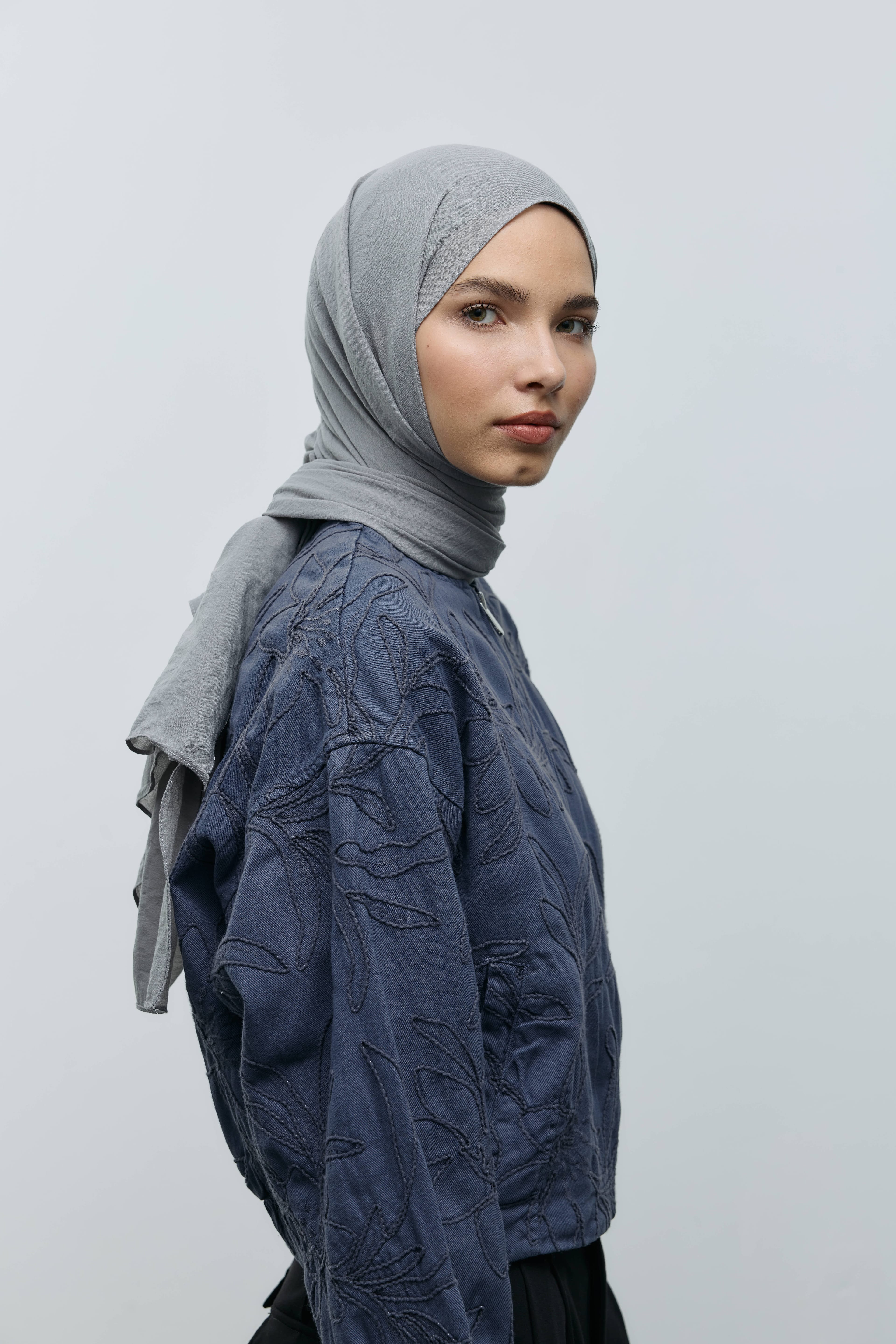 Krash Cotton Shawl - Gray