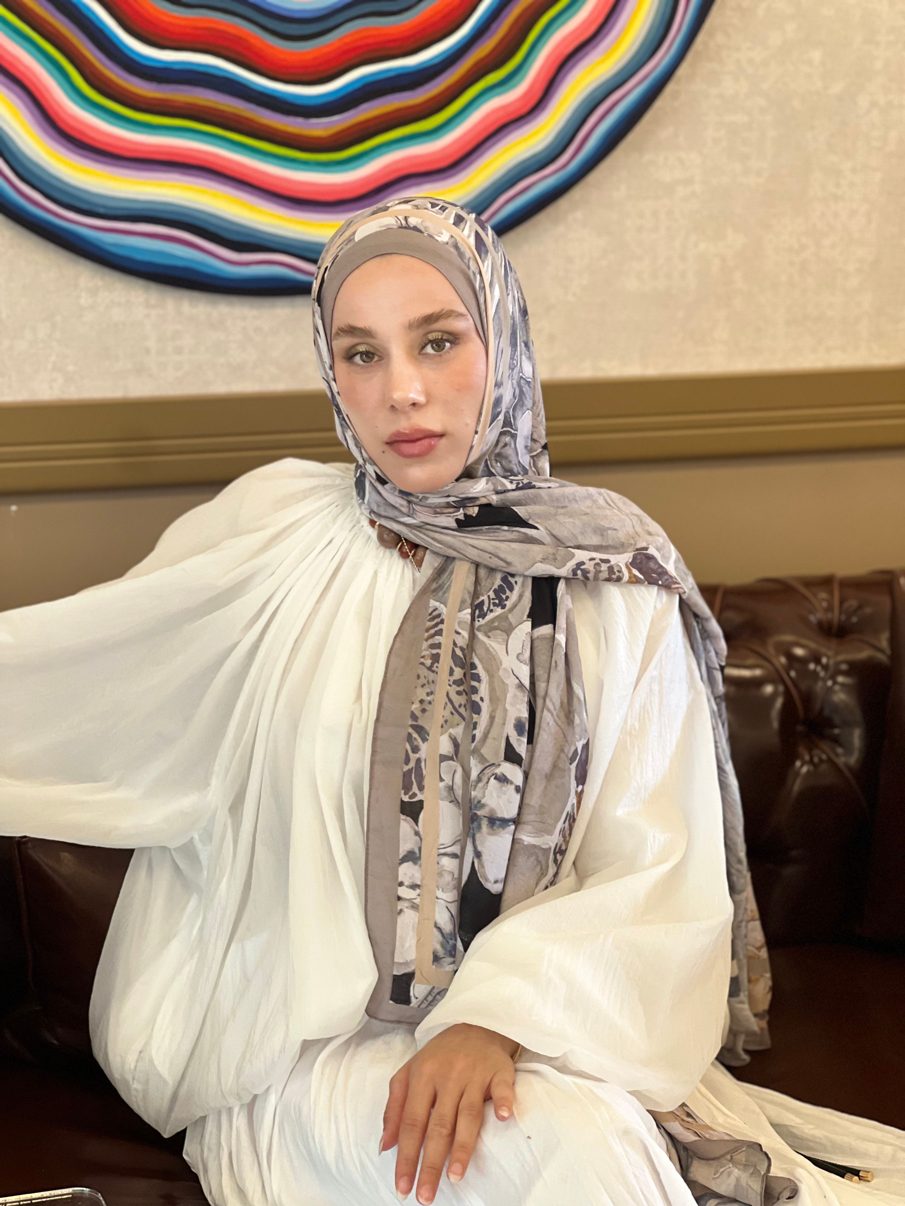 Lipa Desen Bambu Şal - Antik Bej