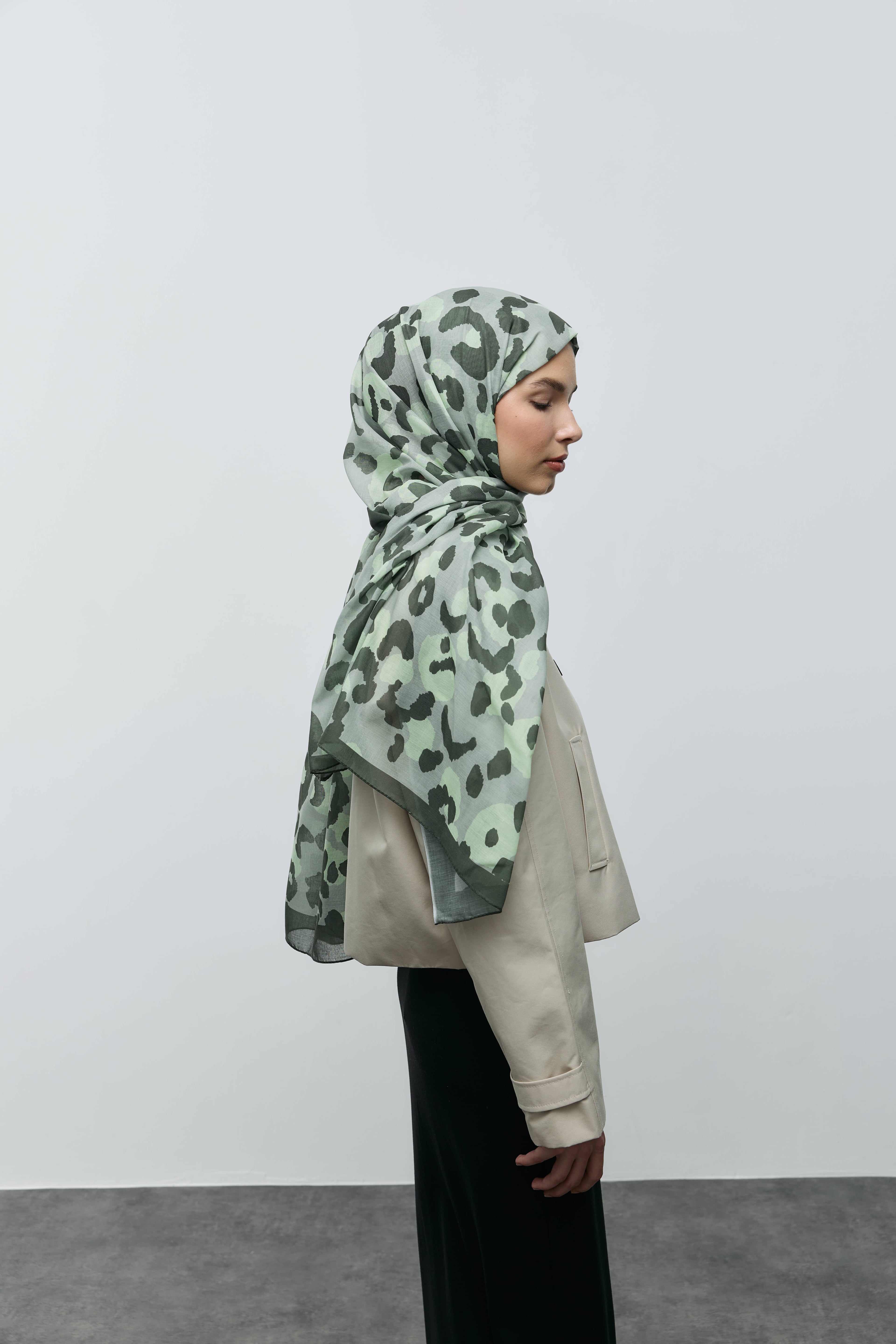 Leopar Desen Aya Şal