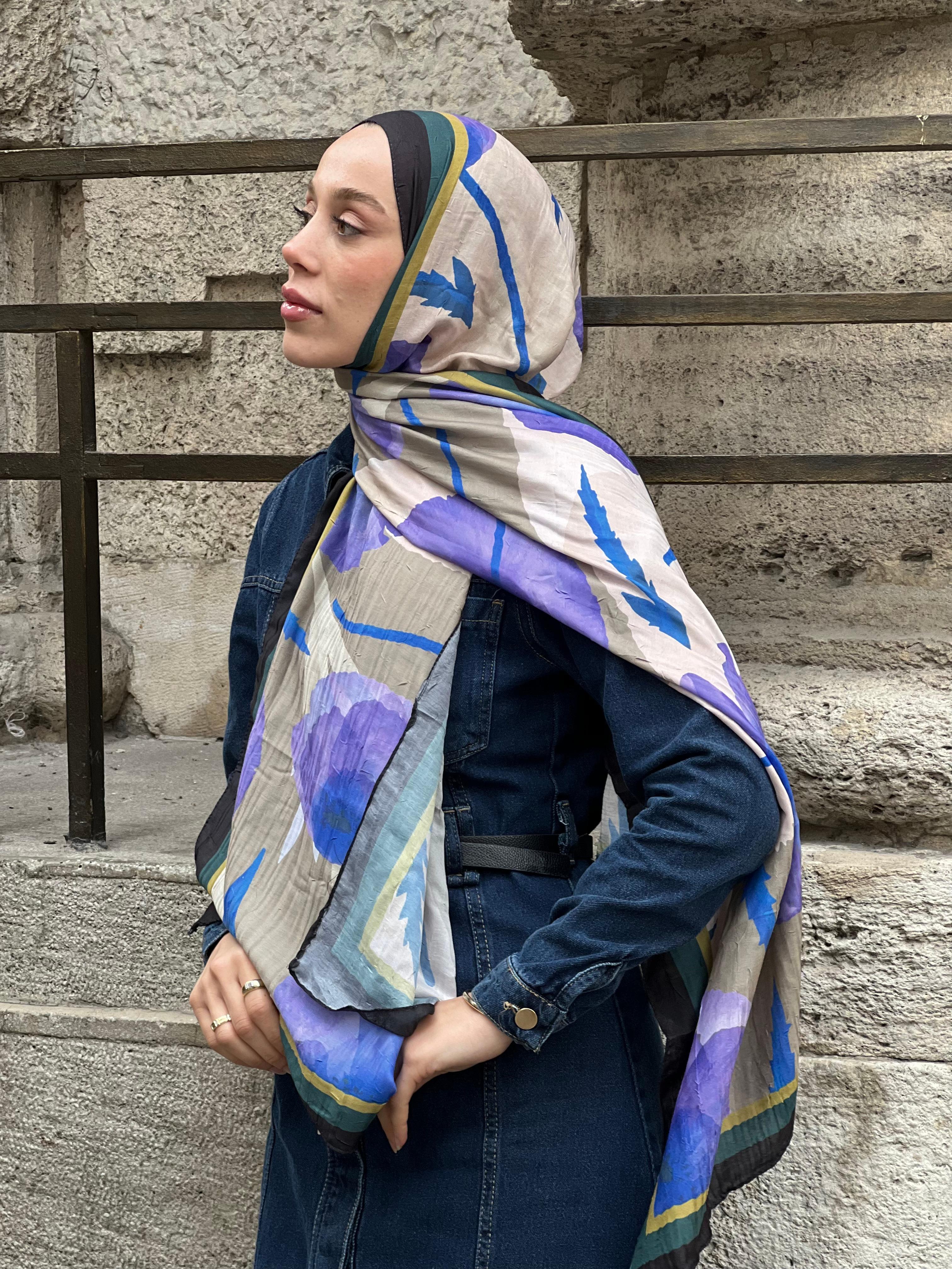 Poppy Pattern Bamboo Shawl