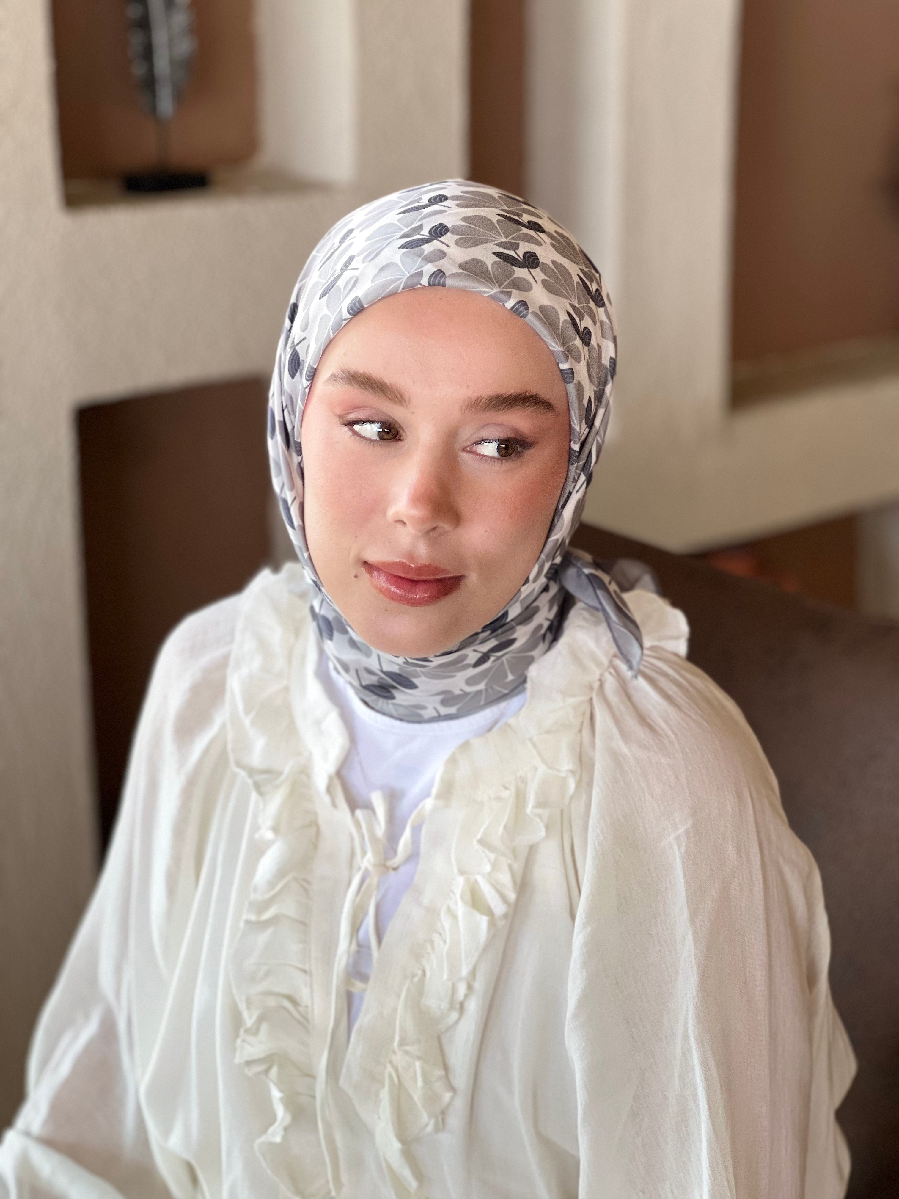 Yonca Desen Pamuk Eşarp - Gri