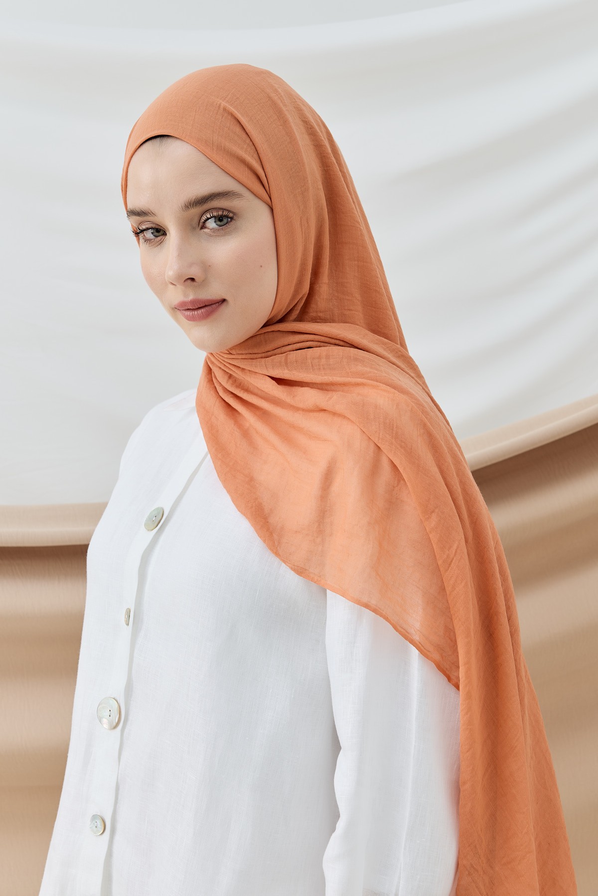 Aya Serisi Şal - Şeftali