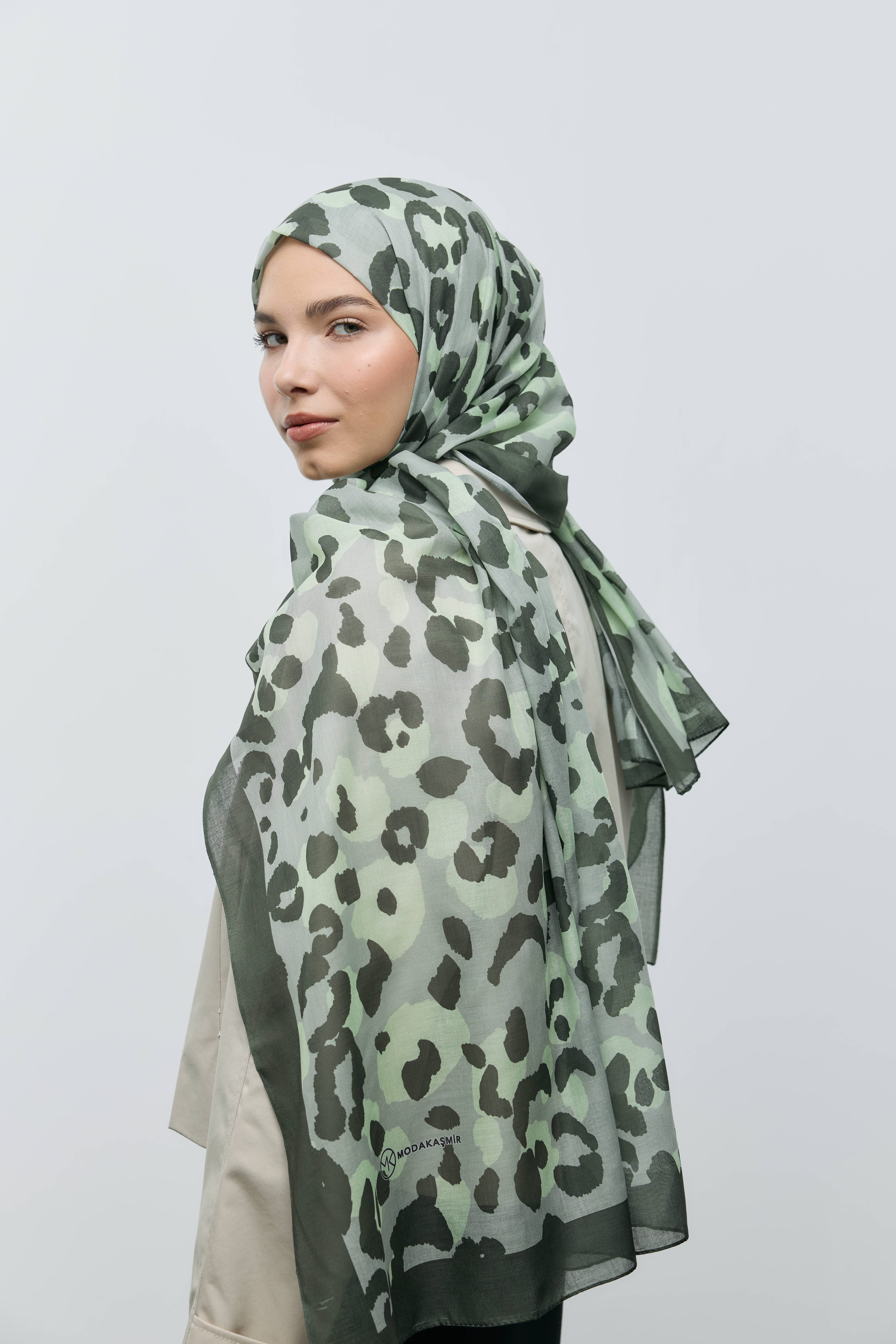 Leopar Desen Aya Şal