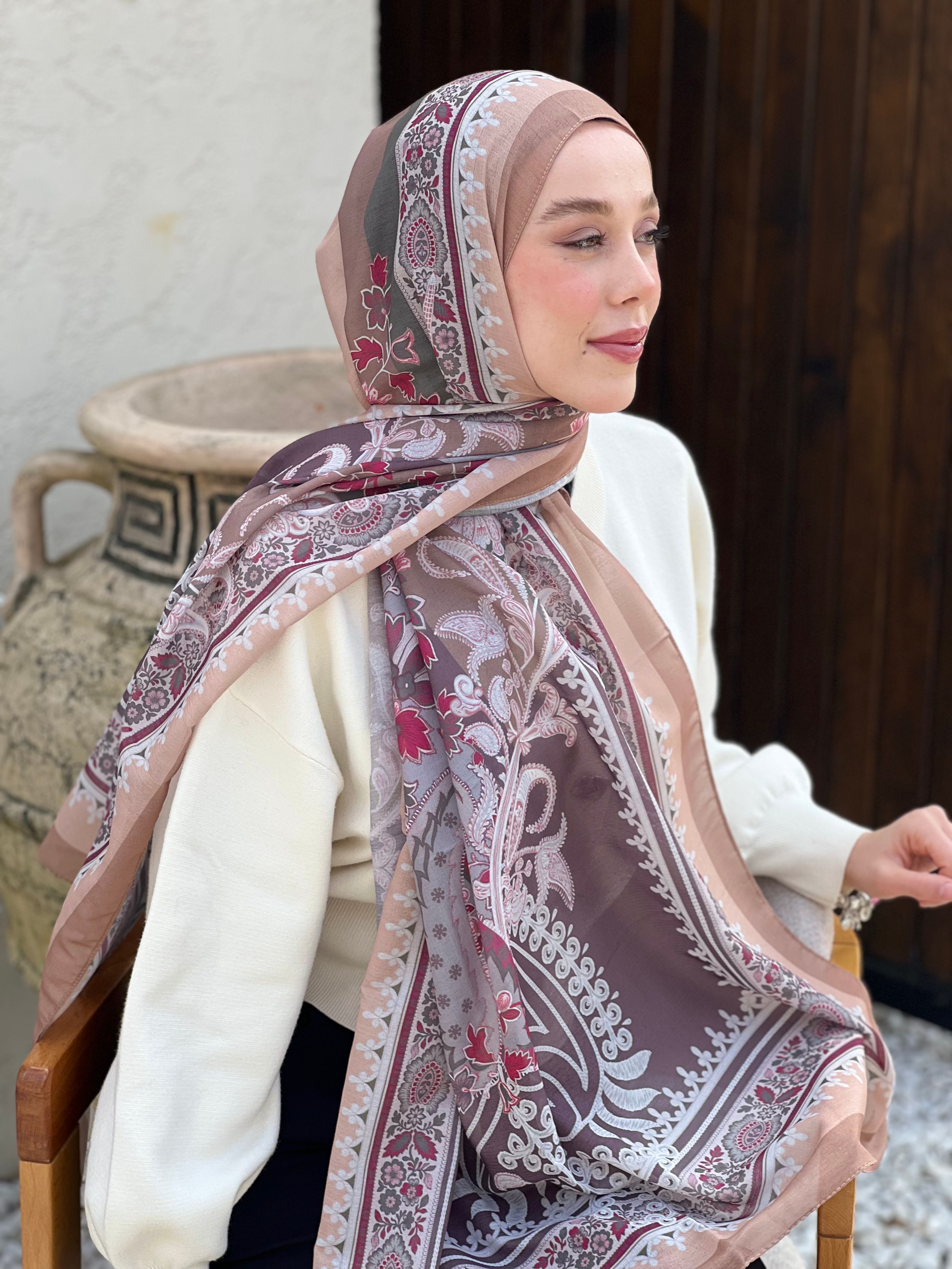 Meknes Pattern Lina Shawl - Caramel