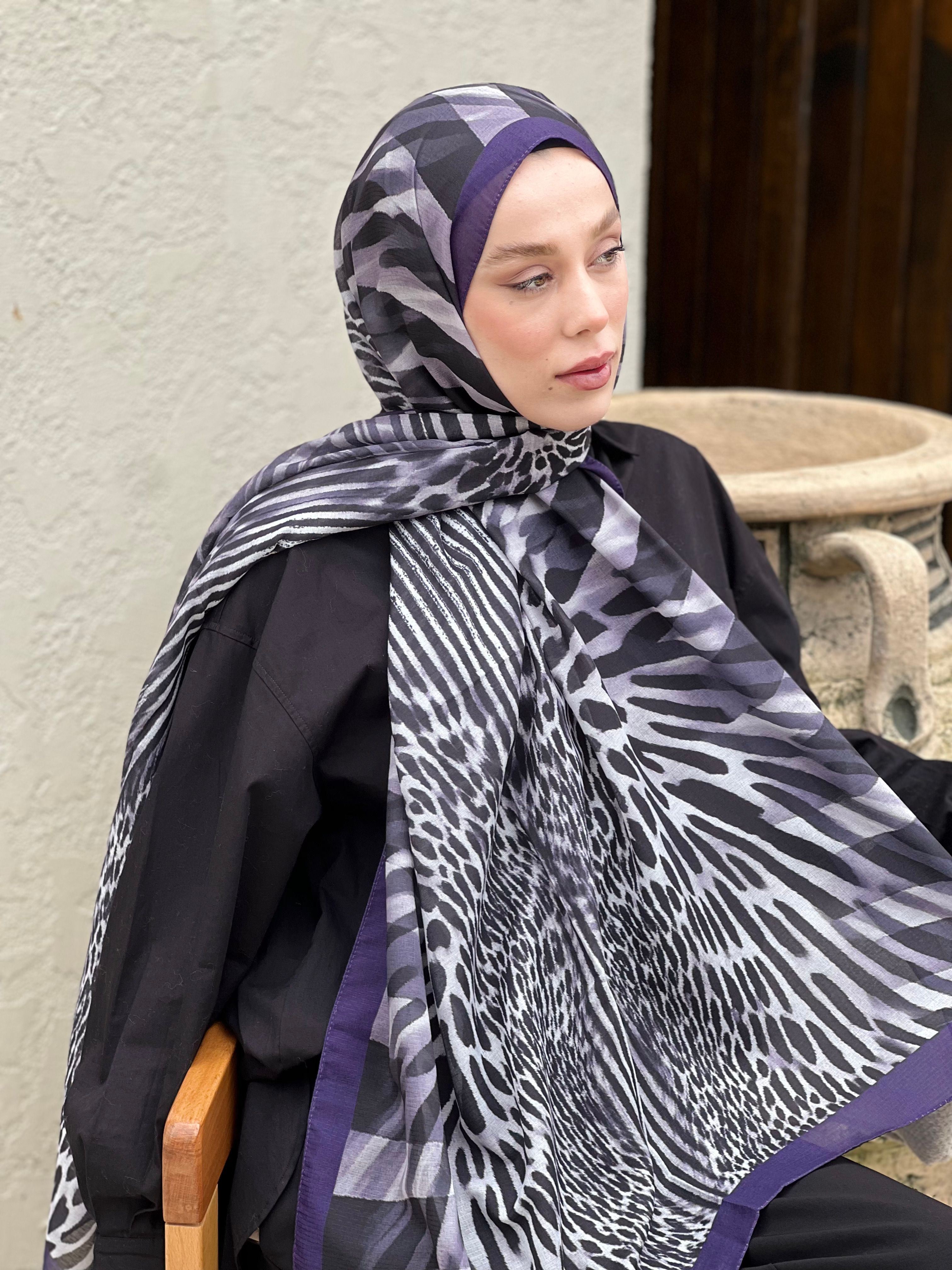 Pars Pattern Lina Shawl - Purple