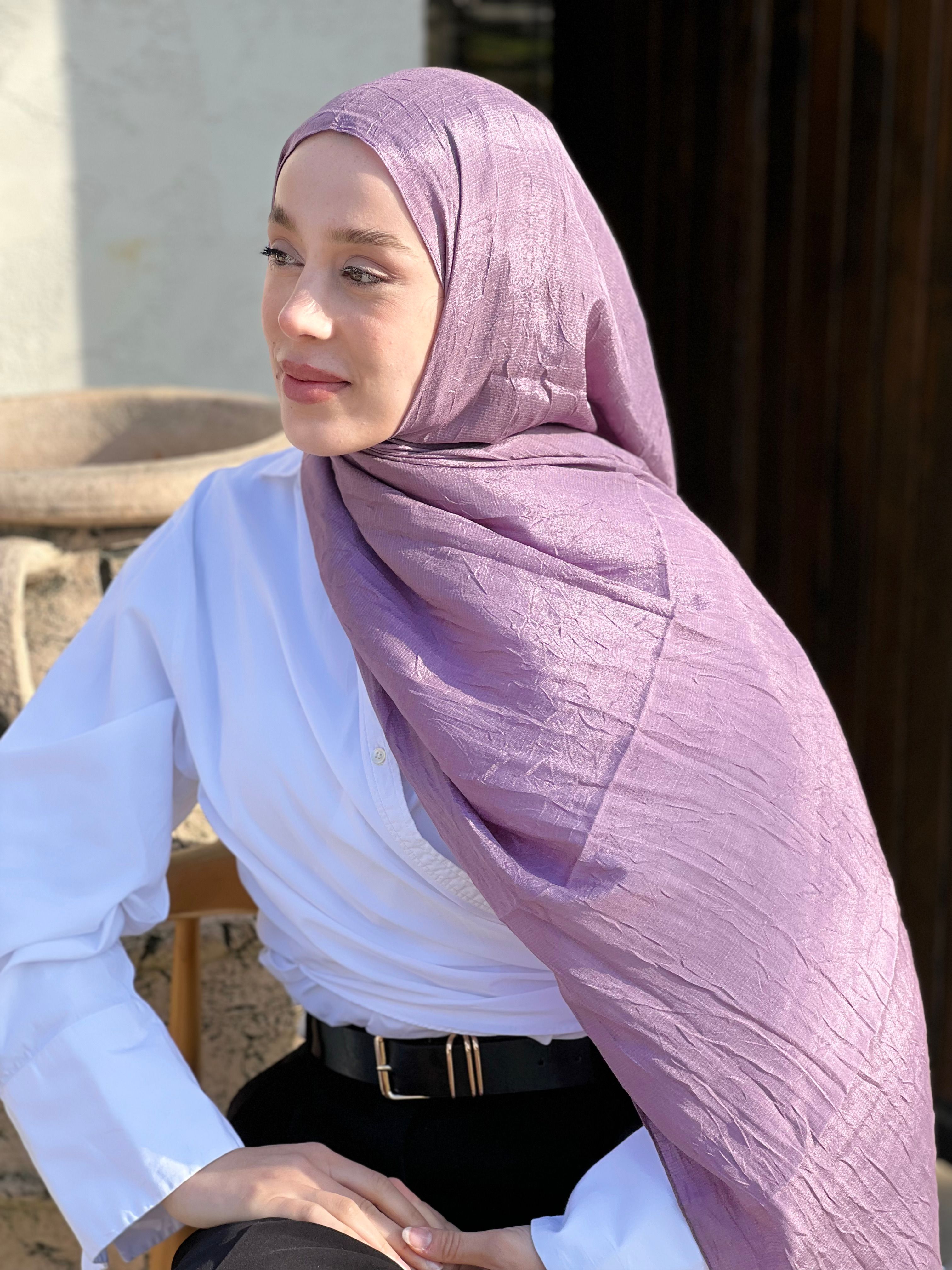 Gloss Kraş Şal - Eflatun
