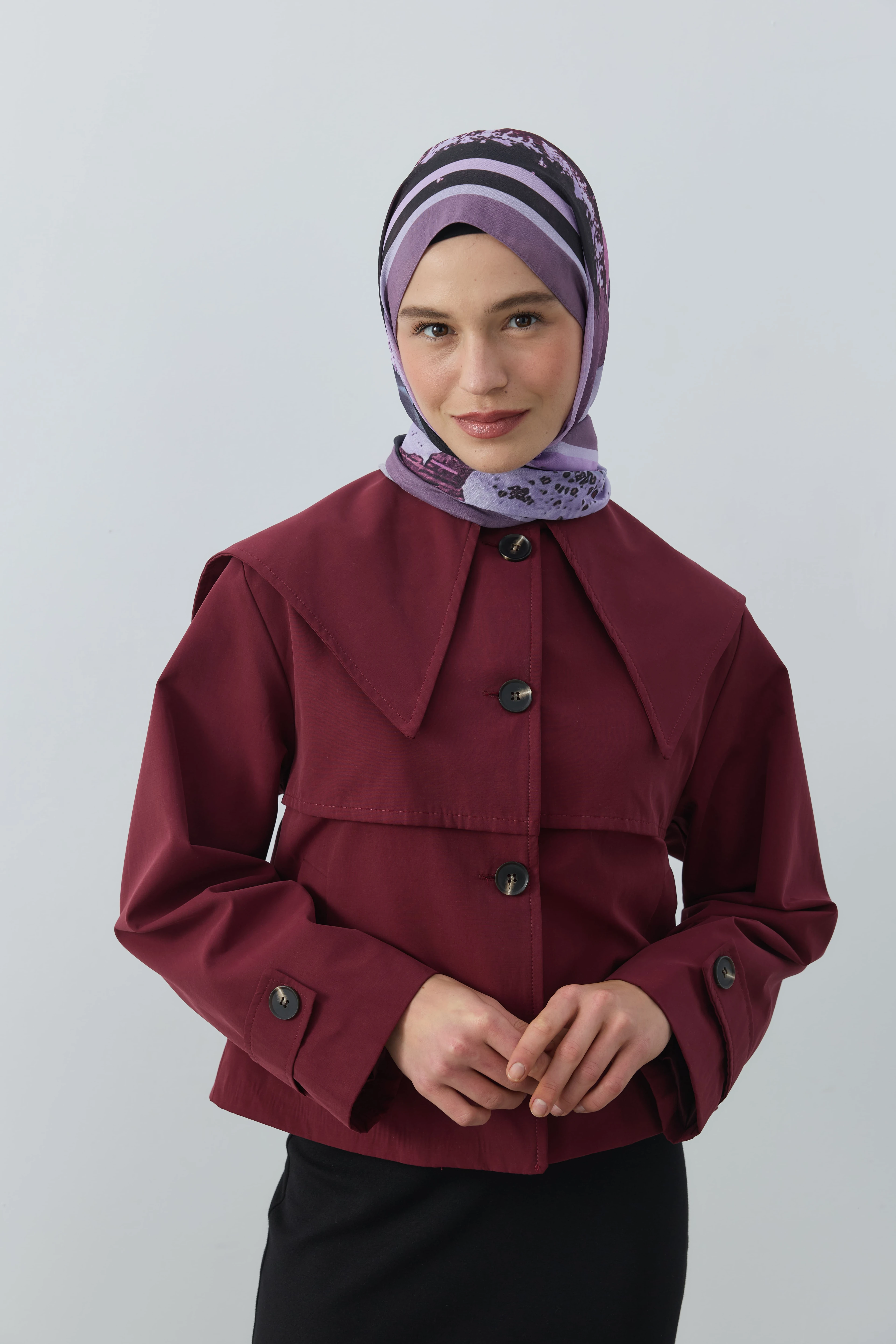 Ardora Desen Lina Şal - Eflatun