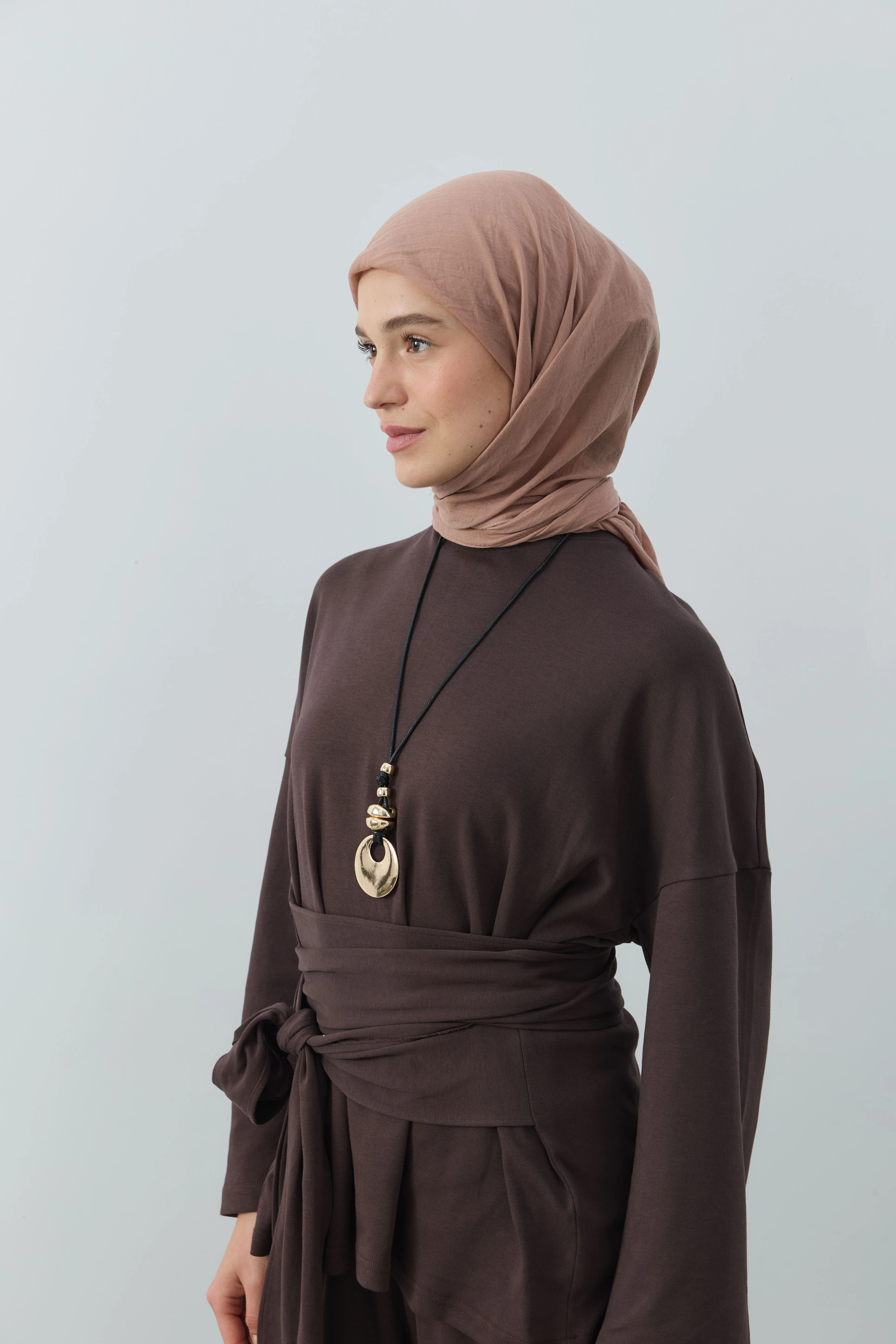 Aya Serisi Eşarp - Koyu Vizon