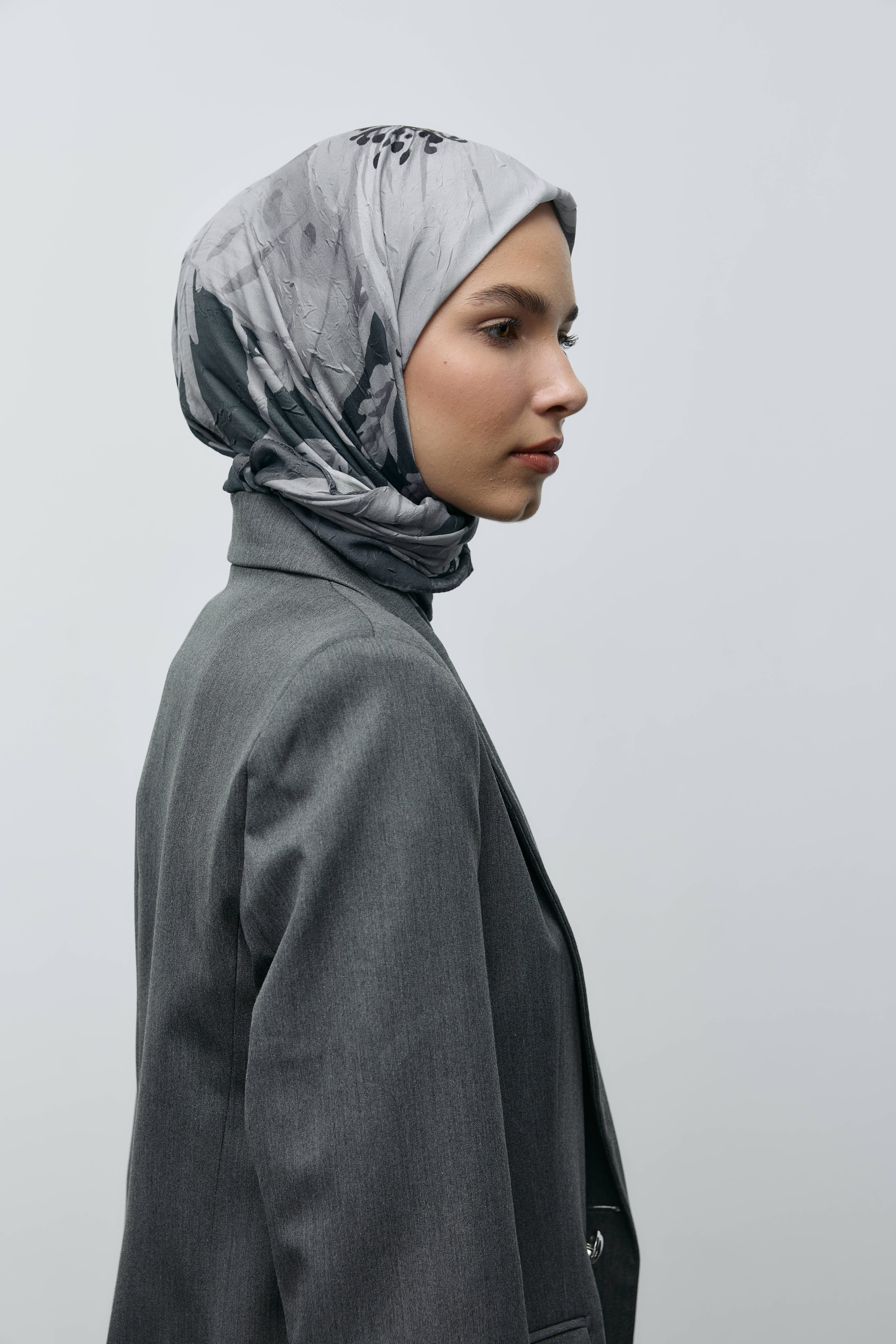 Roselith Desen Bambu Eşarp - Antrasit