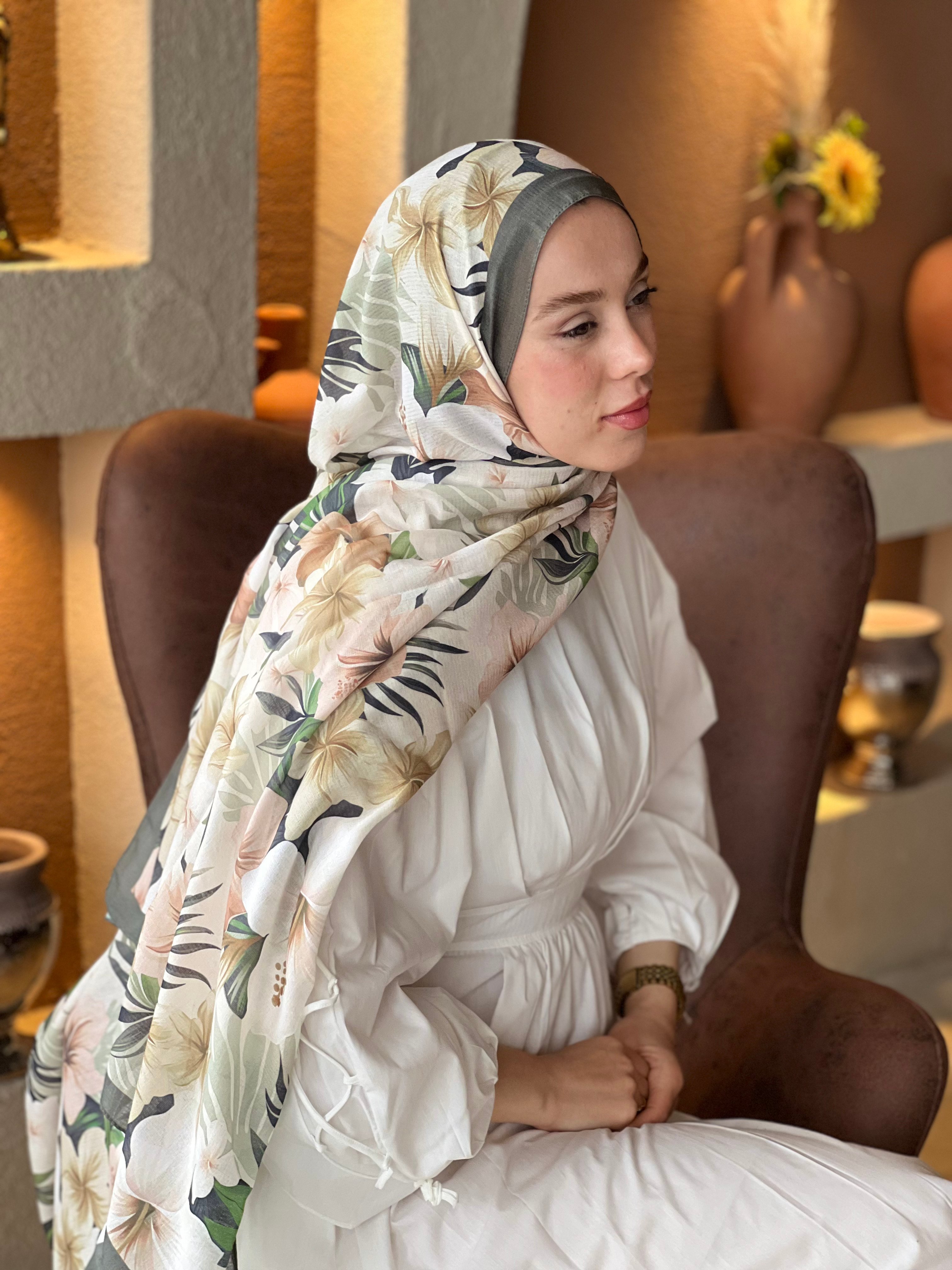 Jardin Desen Lina Şal - Haki