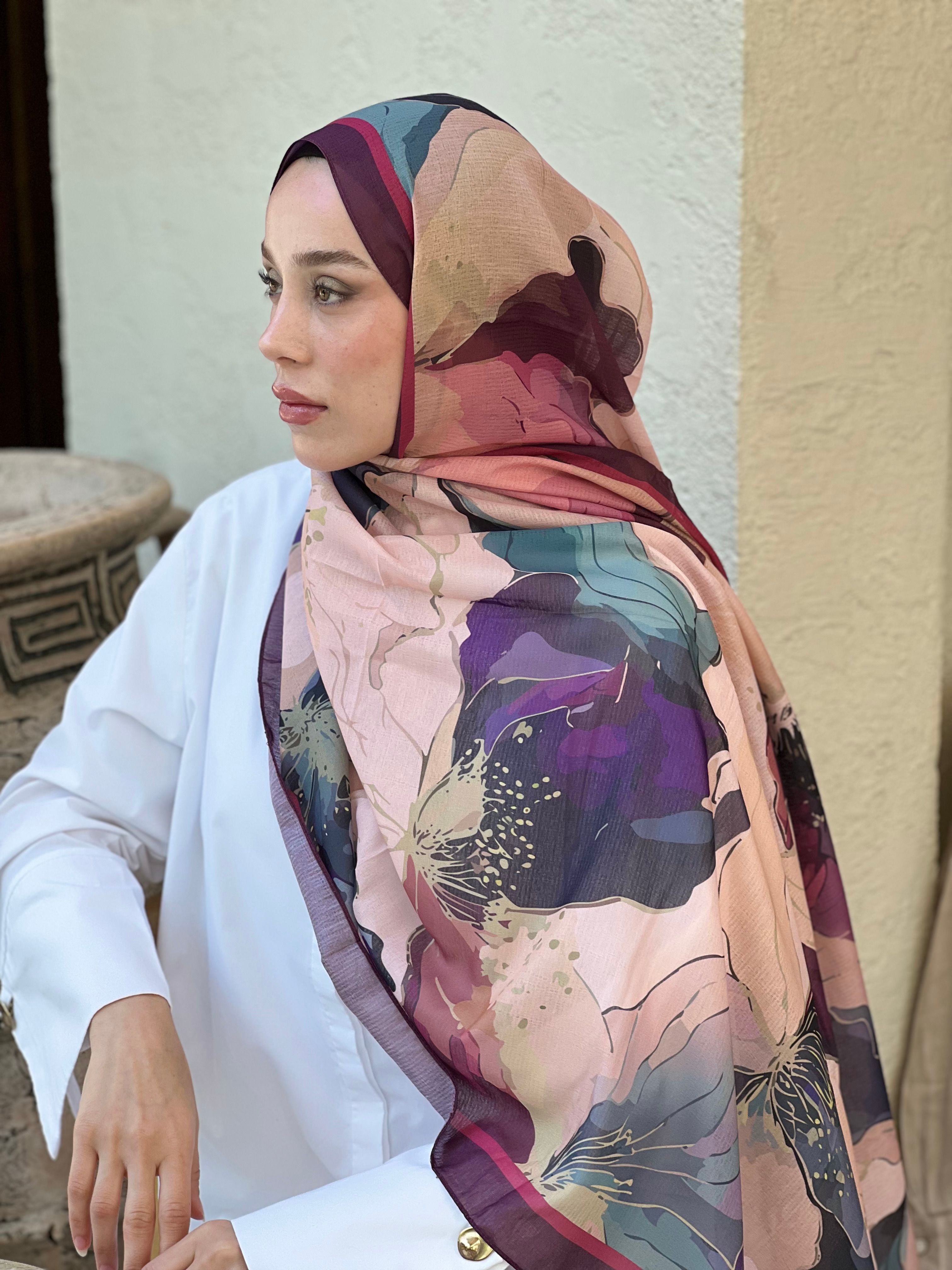 Florica Desen Lina Şal - Mürdüm