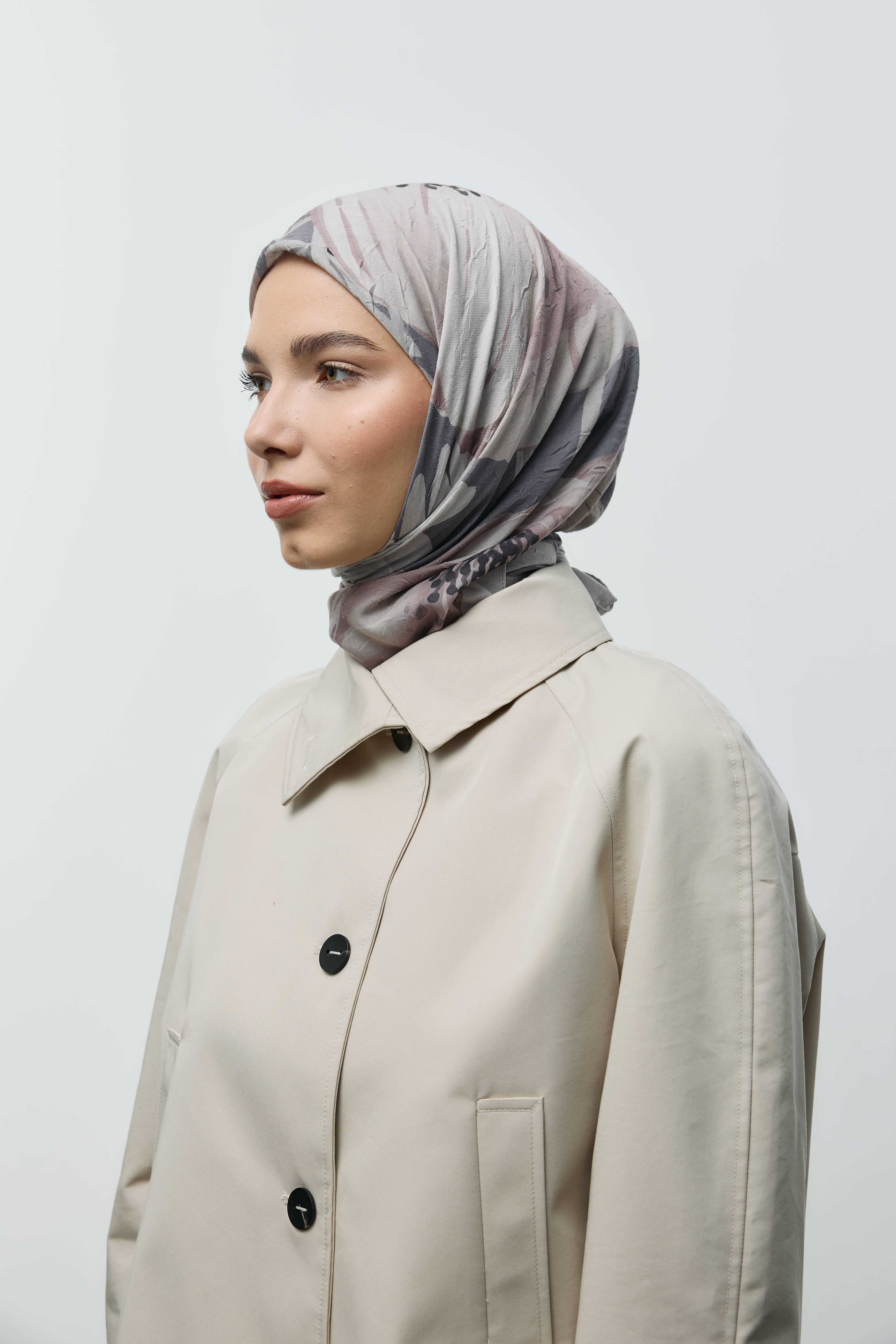 Roselith Desen Bambu Eşarp - İğde