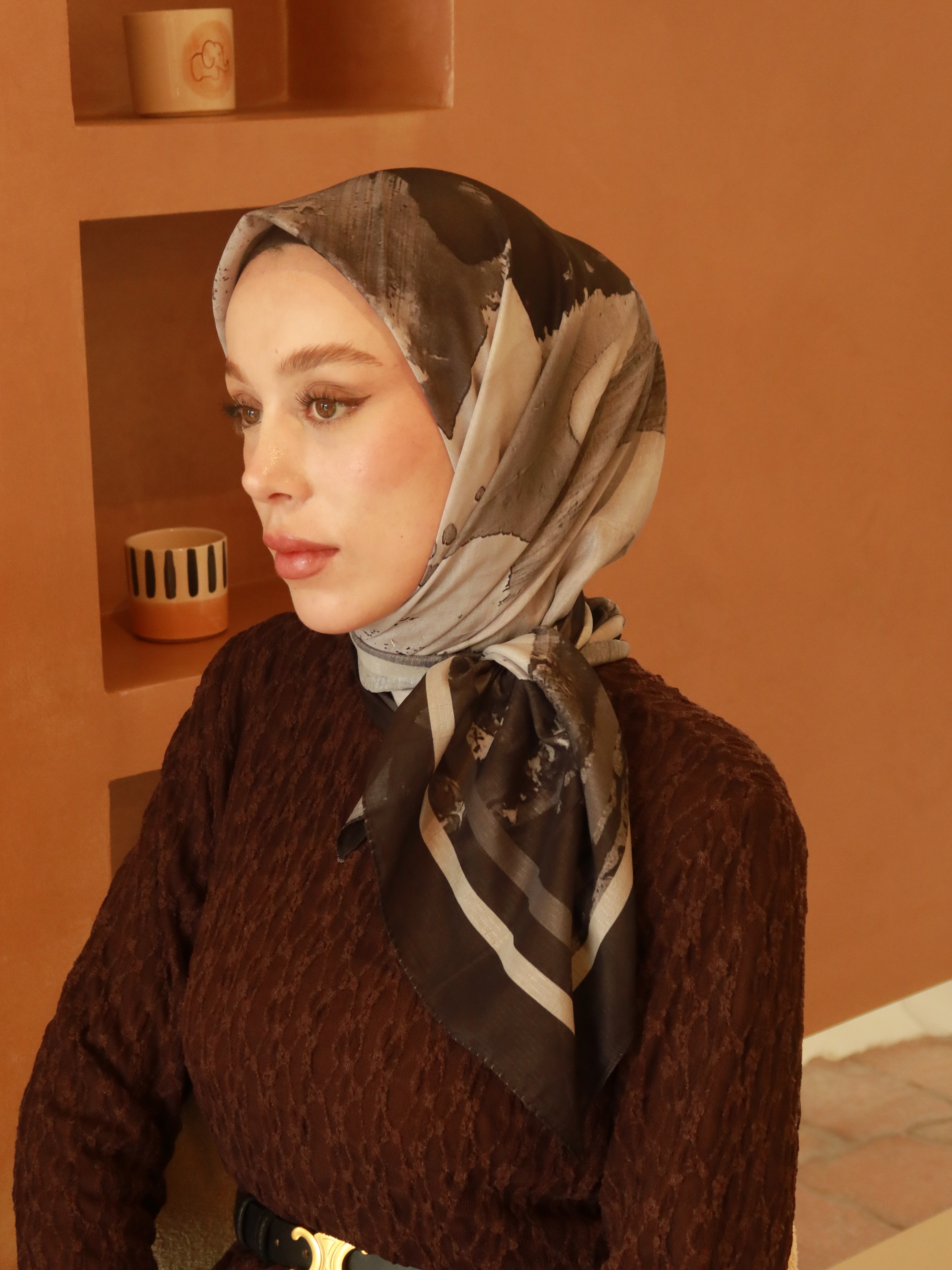 Lymera Desen Lina Eşarp - Siyah