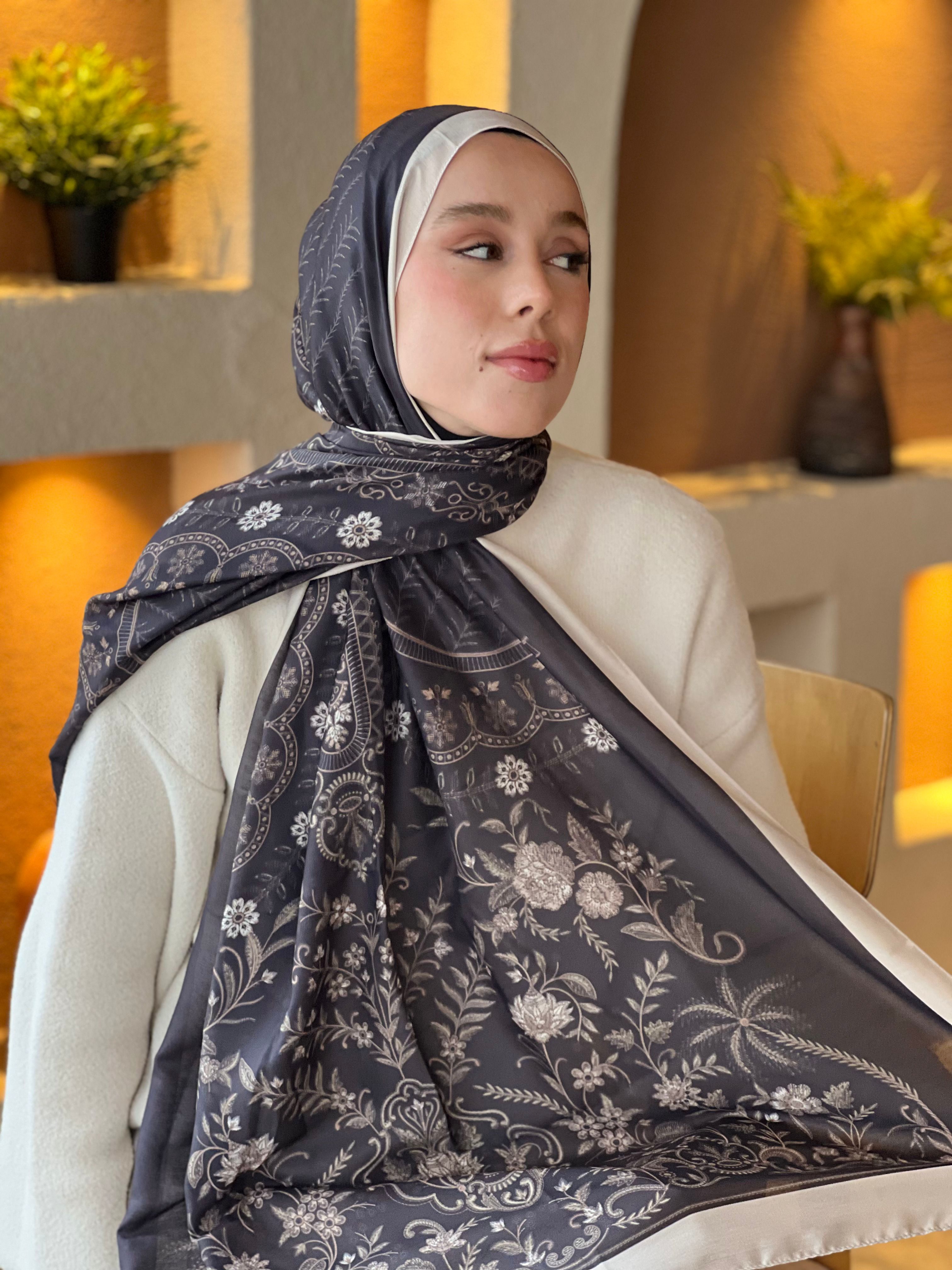 Rabat Pattern Cotton Shawl - Oleaster