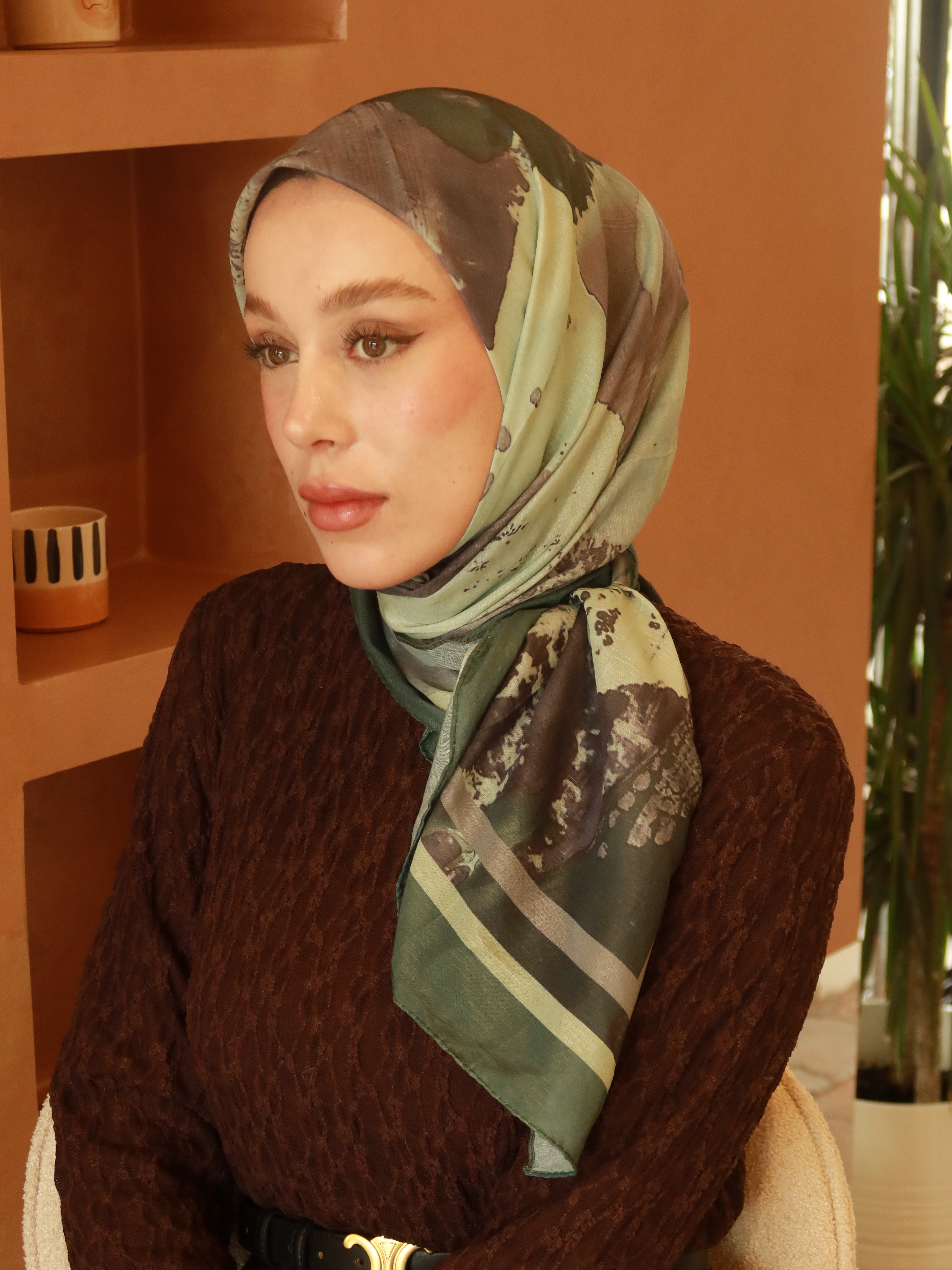 Lymera Desen Lina Eşarp - Zümrüt