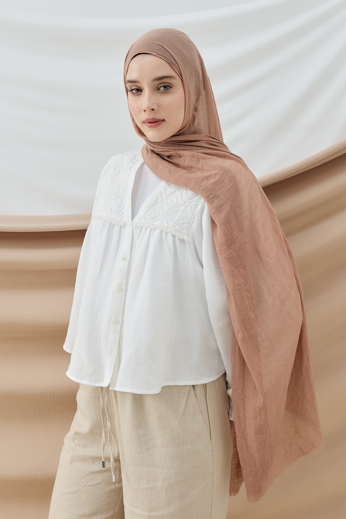 Aya Serisi Şal - Vizon