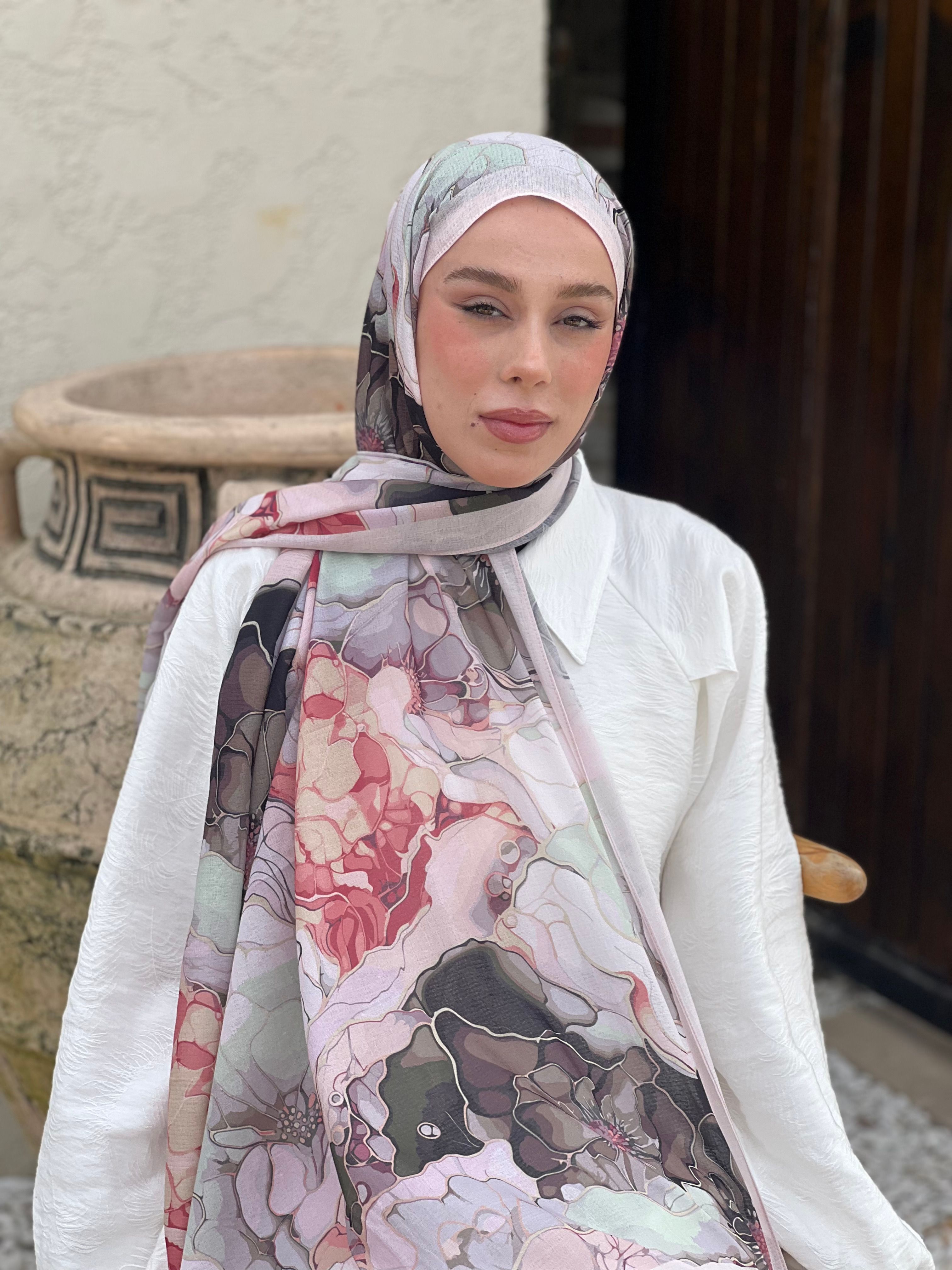 Alice Pattern Lina Shawl - Ice Pink