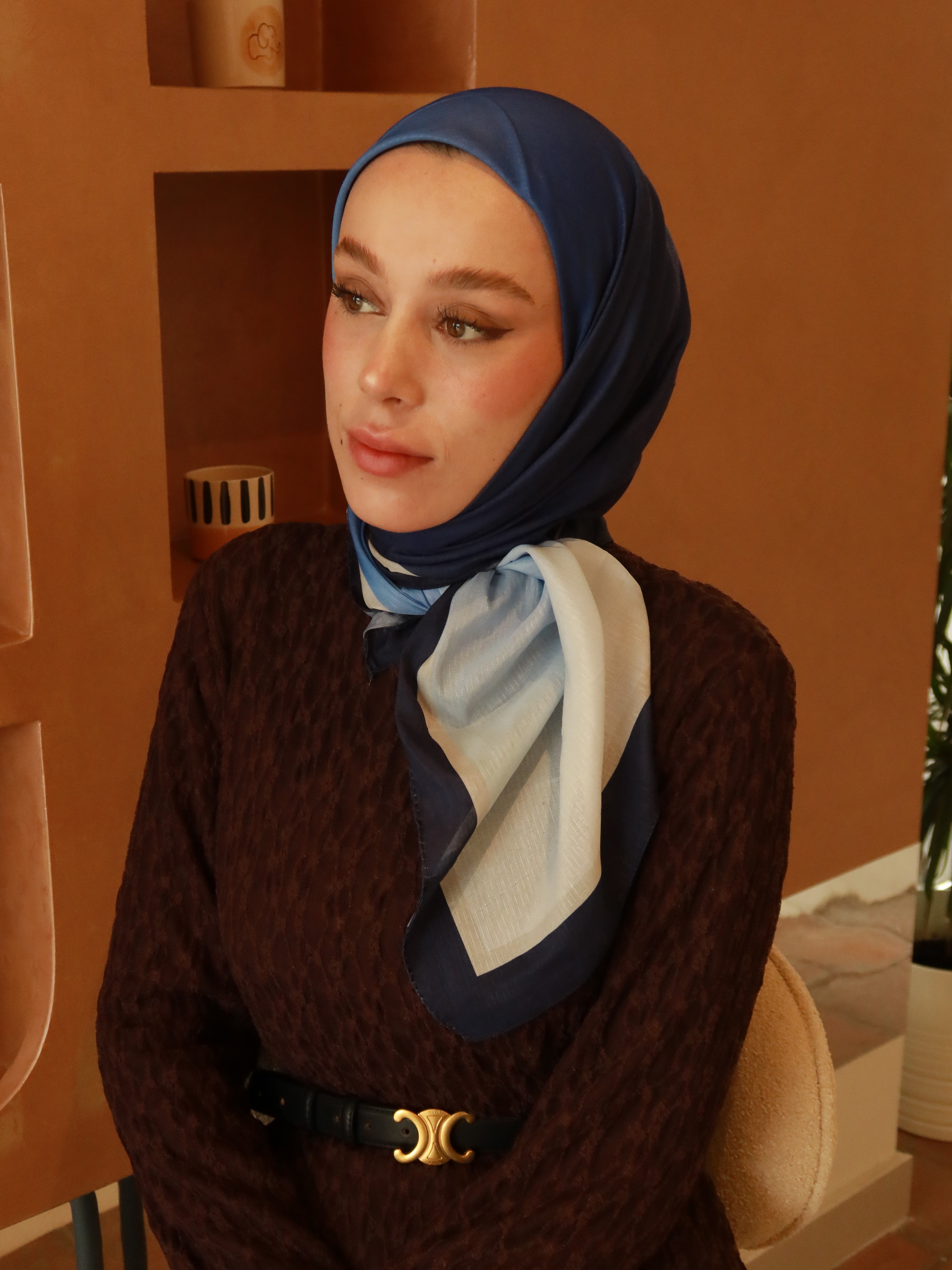 Thalya Desen Lina Eşarp - Lacivert