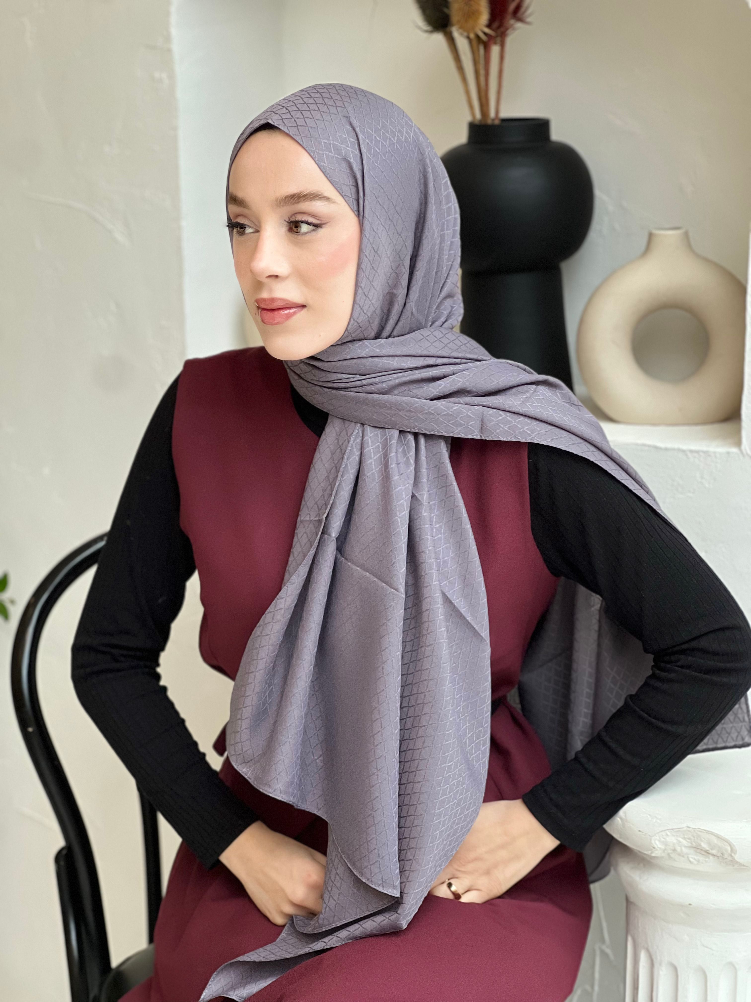 Soft Jacquard Series Pearl Rhythm Pattern Shawl - Dark Grey