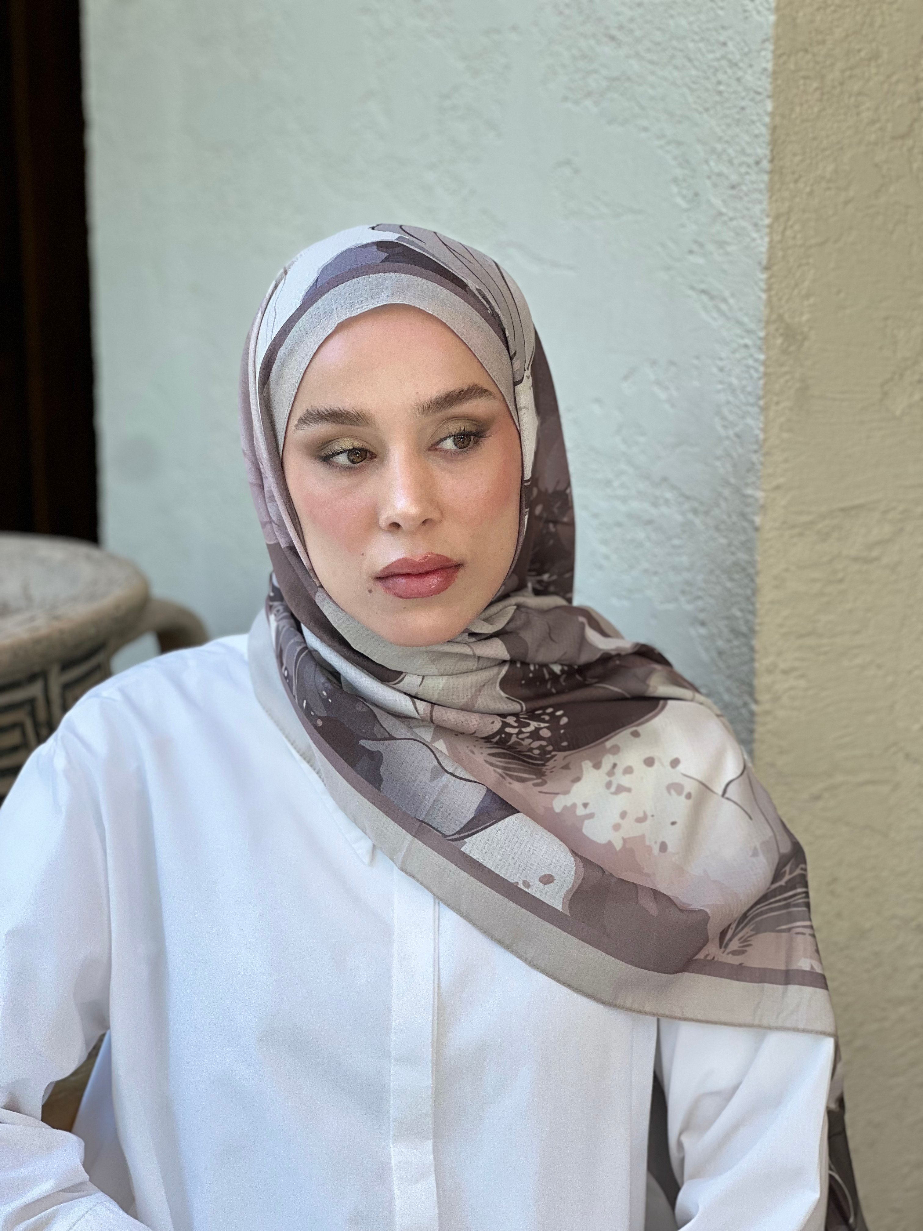 Florica Desen Lina Şal - Antik Bej