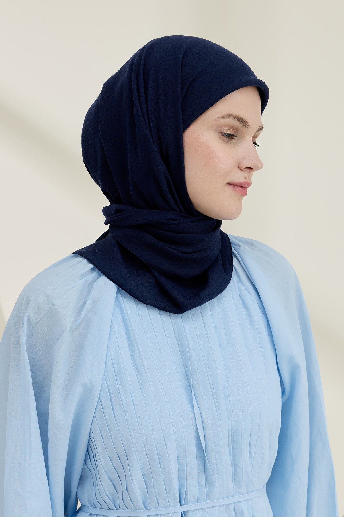 Neo Cotton Scarf - Navy Blue