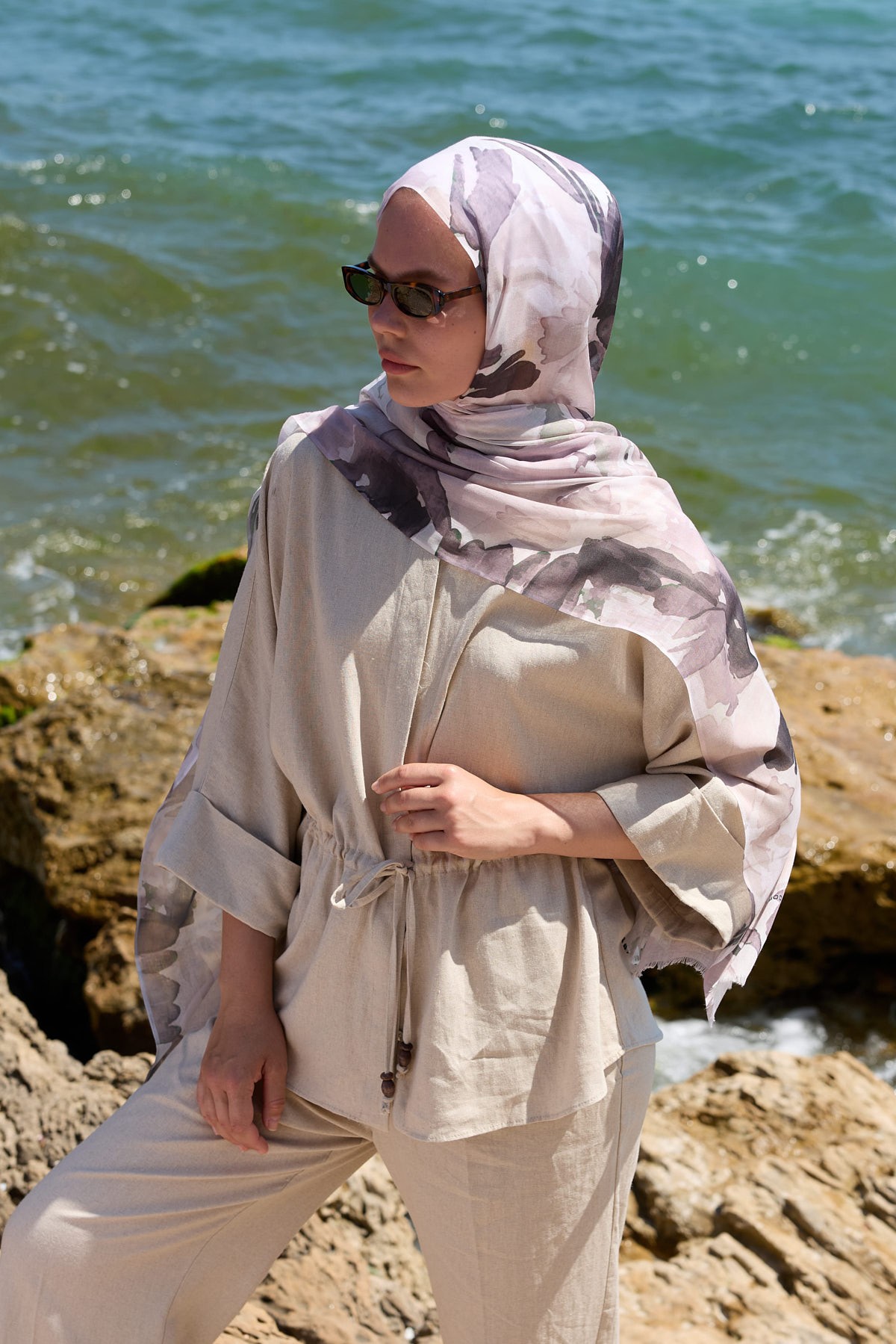 Mirelya Desen Aya Şal - Pudra
