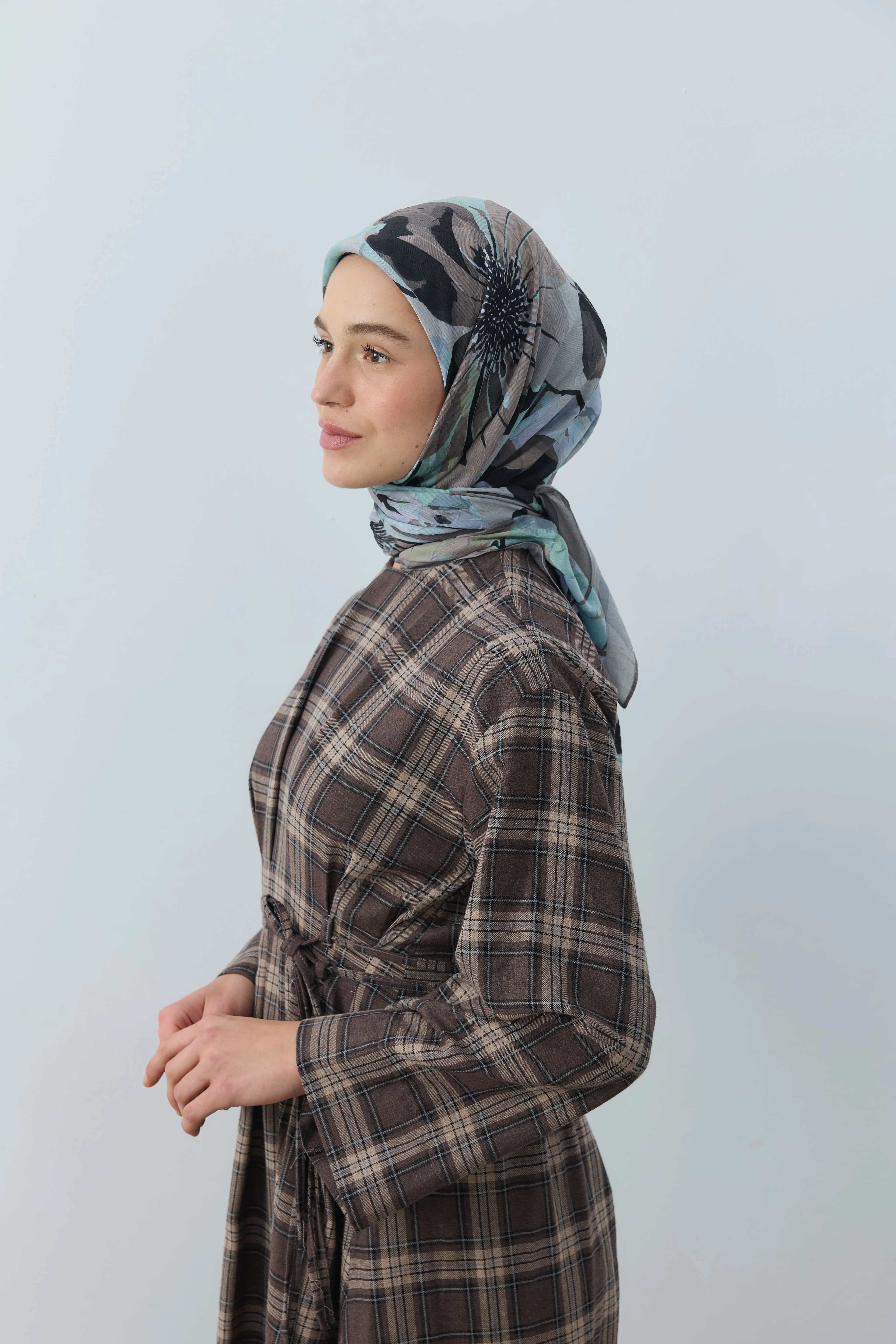 Solena Desen Bambu Eşarp - Antik Bej