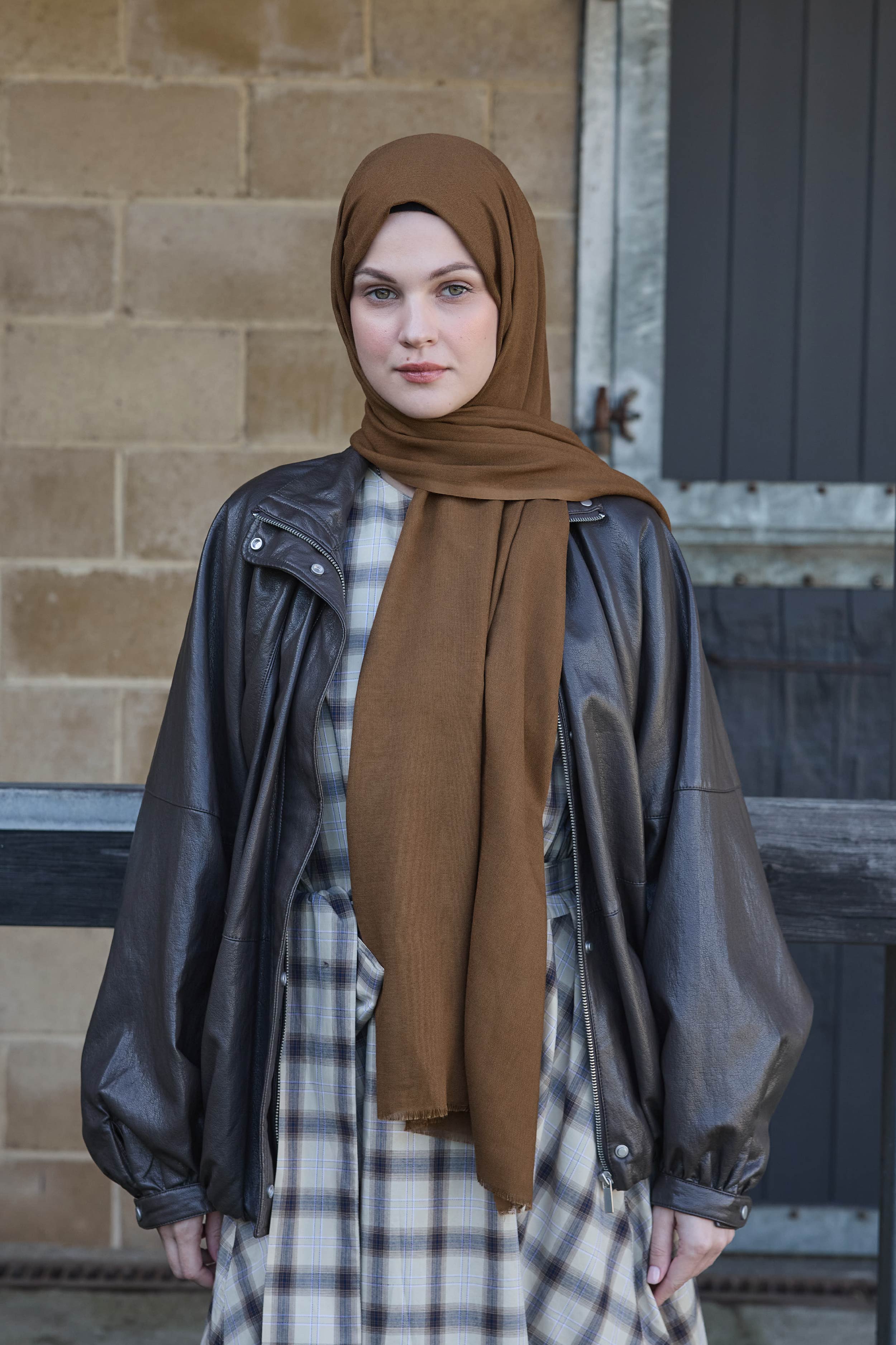 Liora Viskon Şal - Koyu Bronz