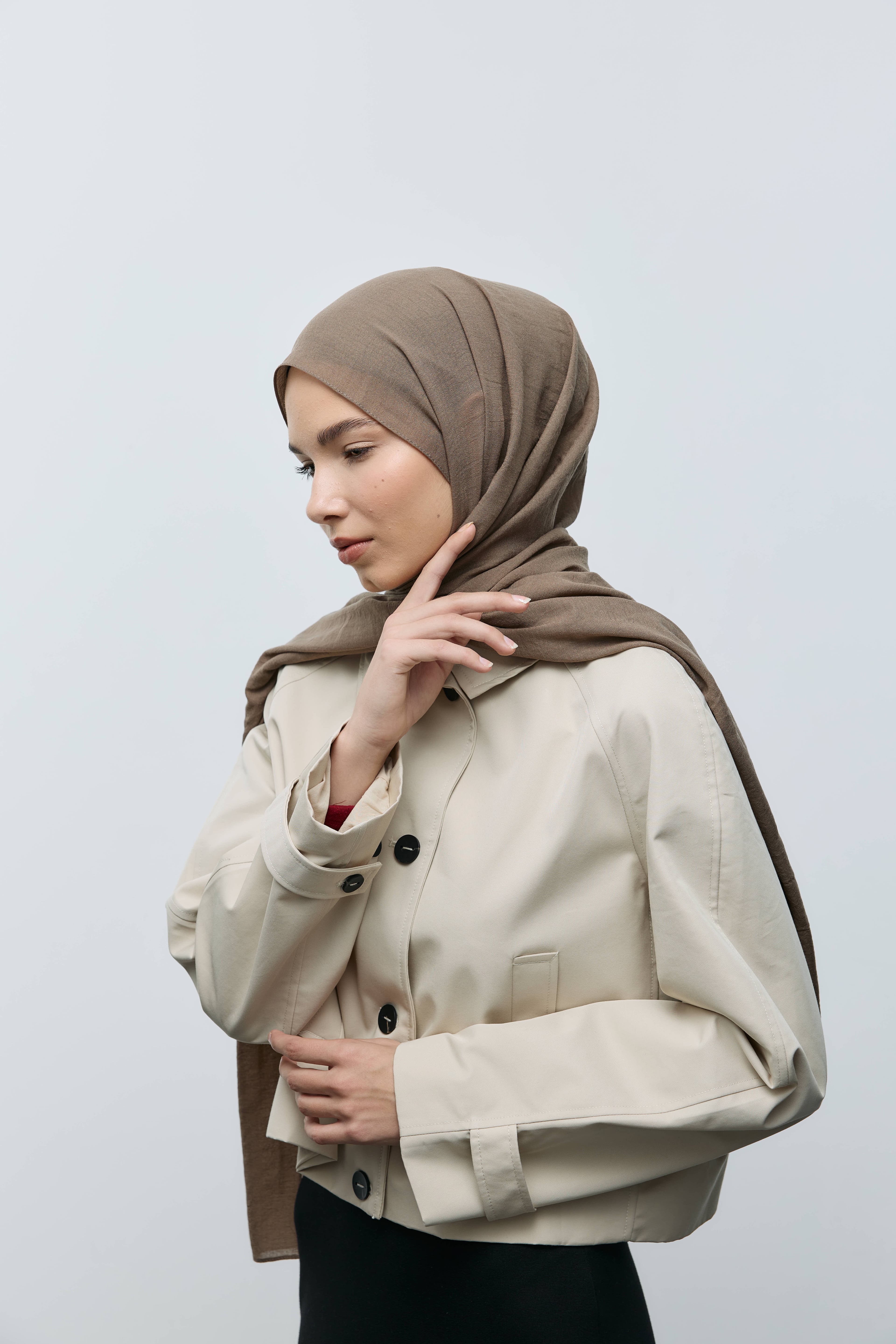 Krash Cotton Shawl - Walnut