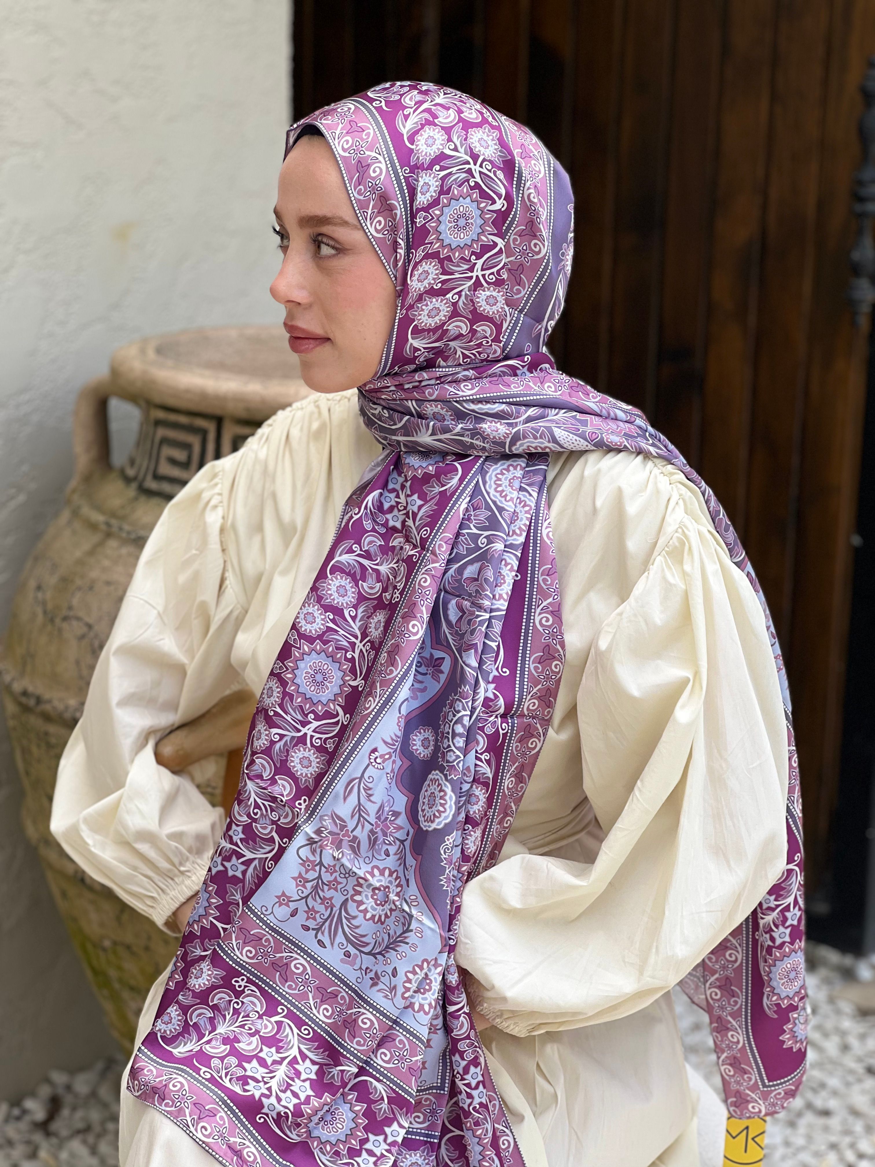 Gülce Desen Tanca Şal - Pudra