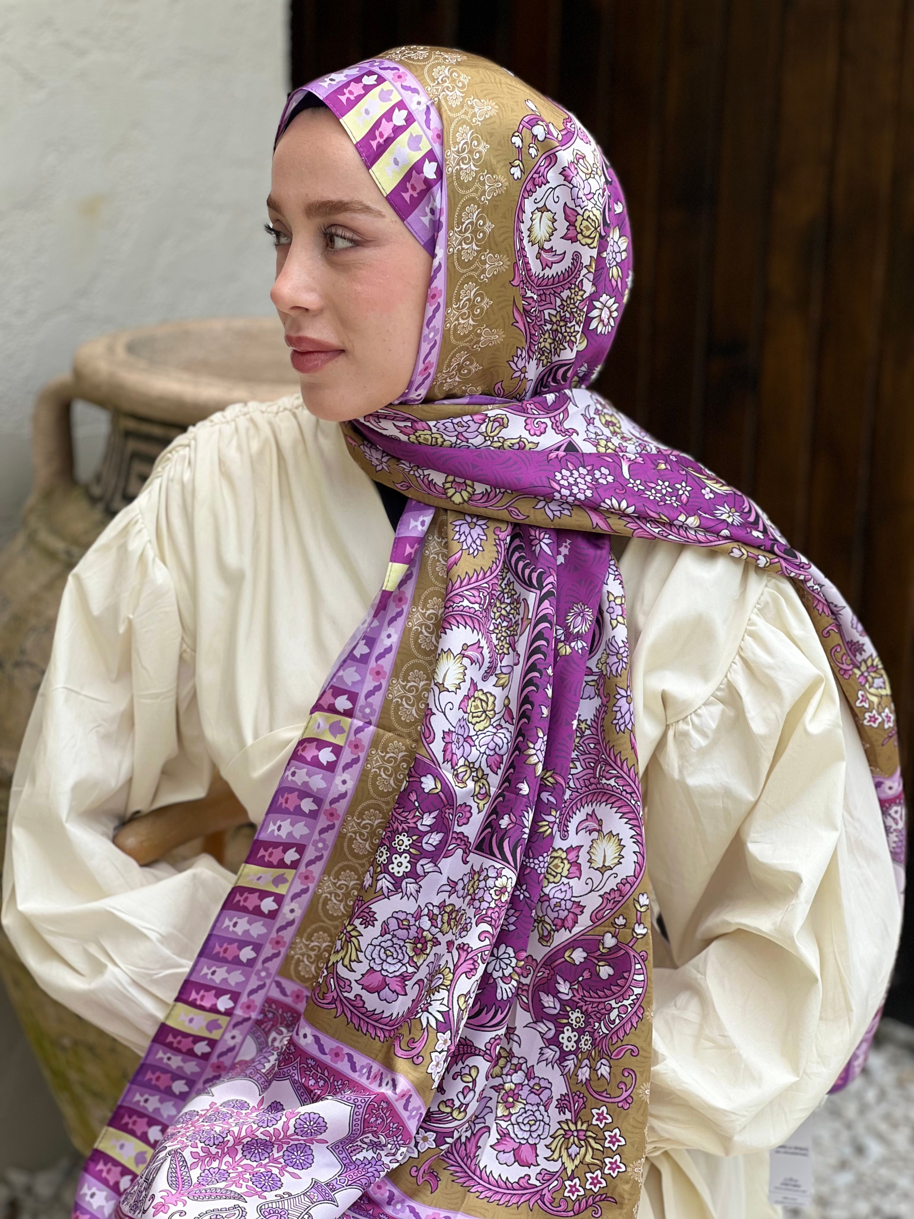Sükut Desen Tanca Şal - Lila