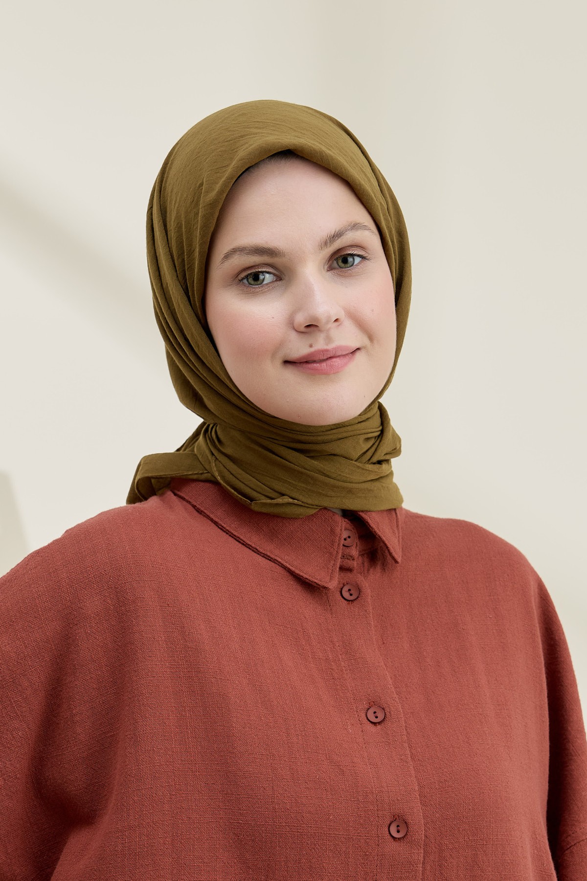Neo Cotton Scarf - Dark Bronze