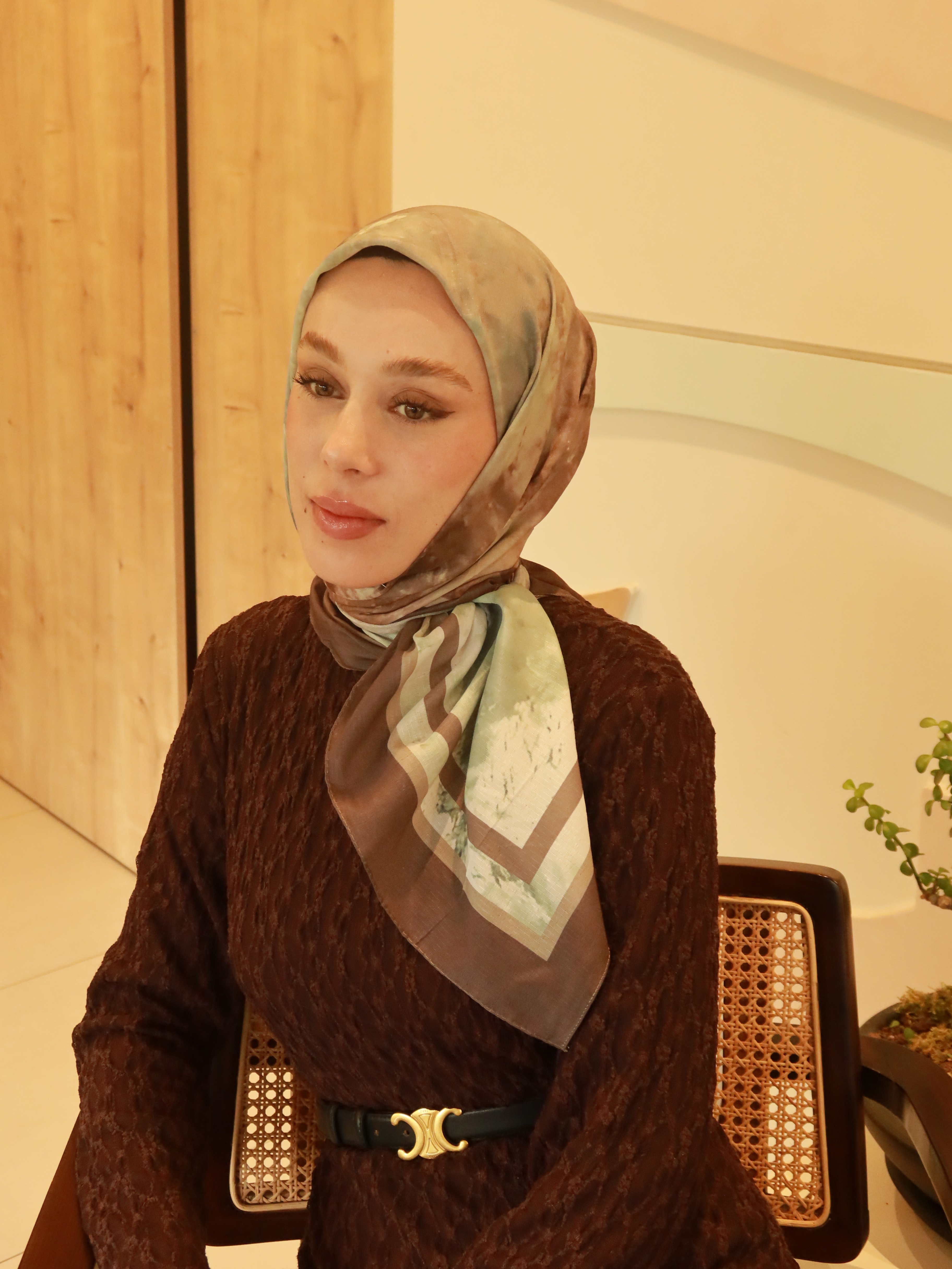 Eterya Desen Lina Eşarp - Toprak