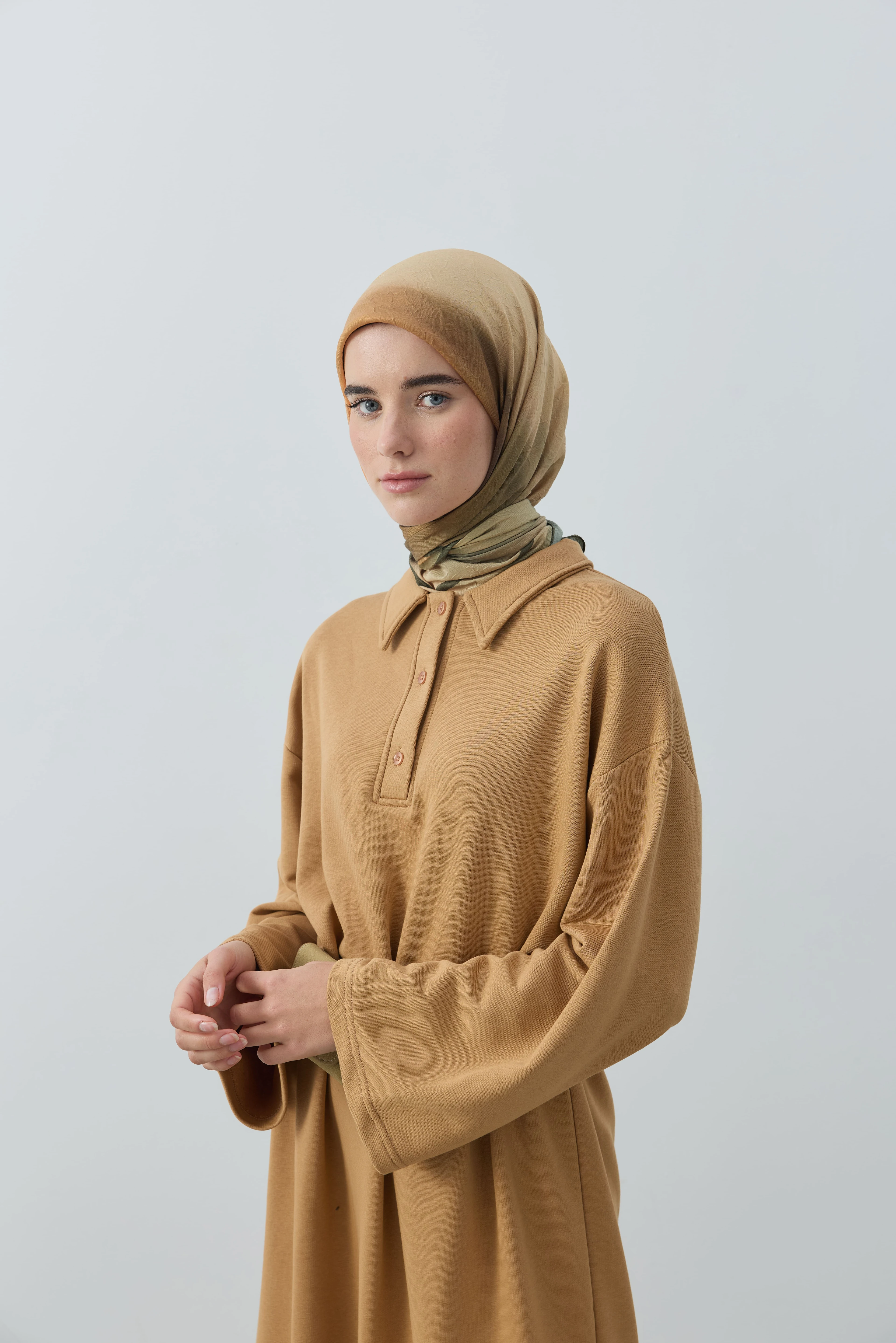 Orelia Desen Bambu Eşarp - Haki