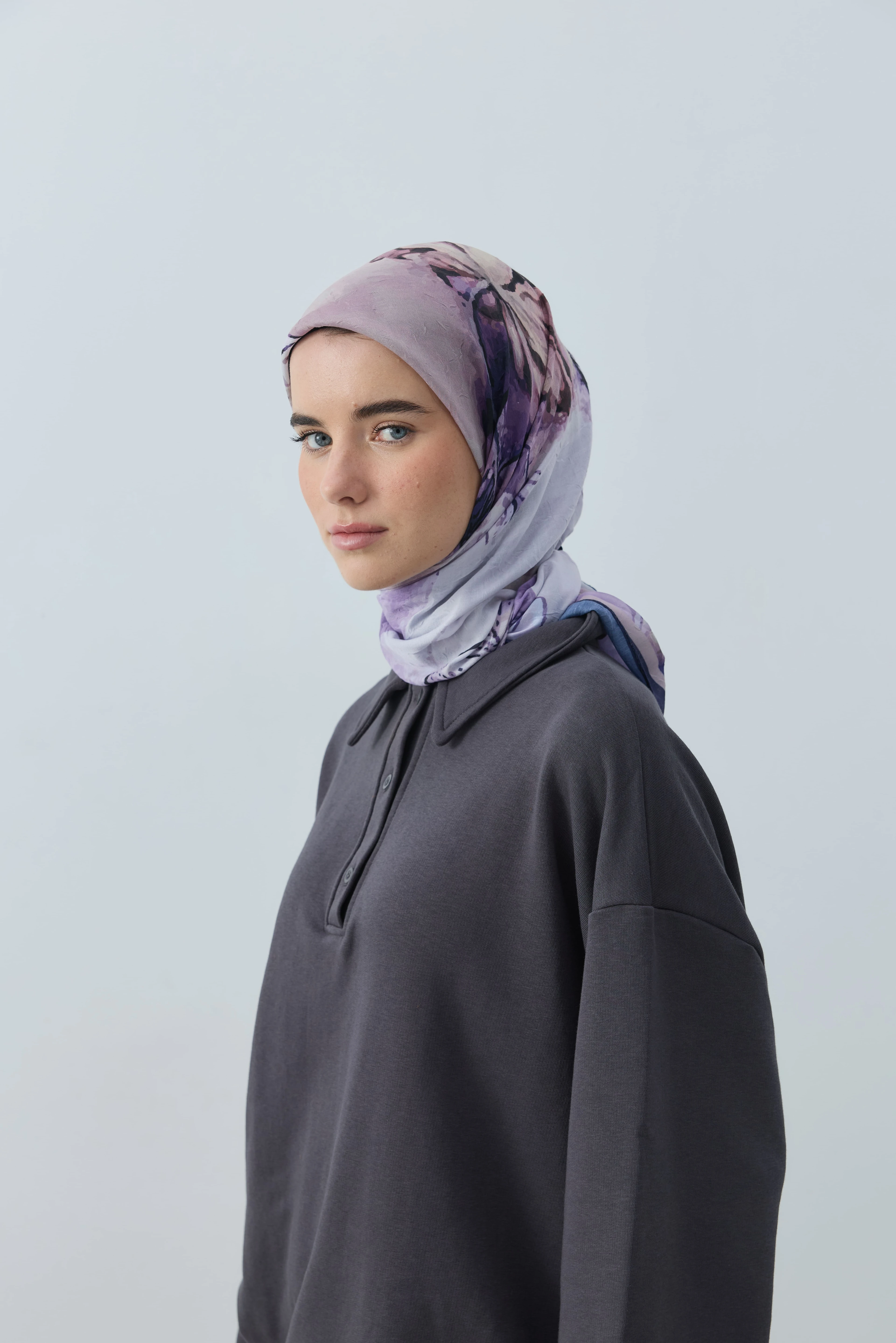 Seraphy Desen Bambu Eşarp - Morcivert