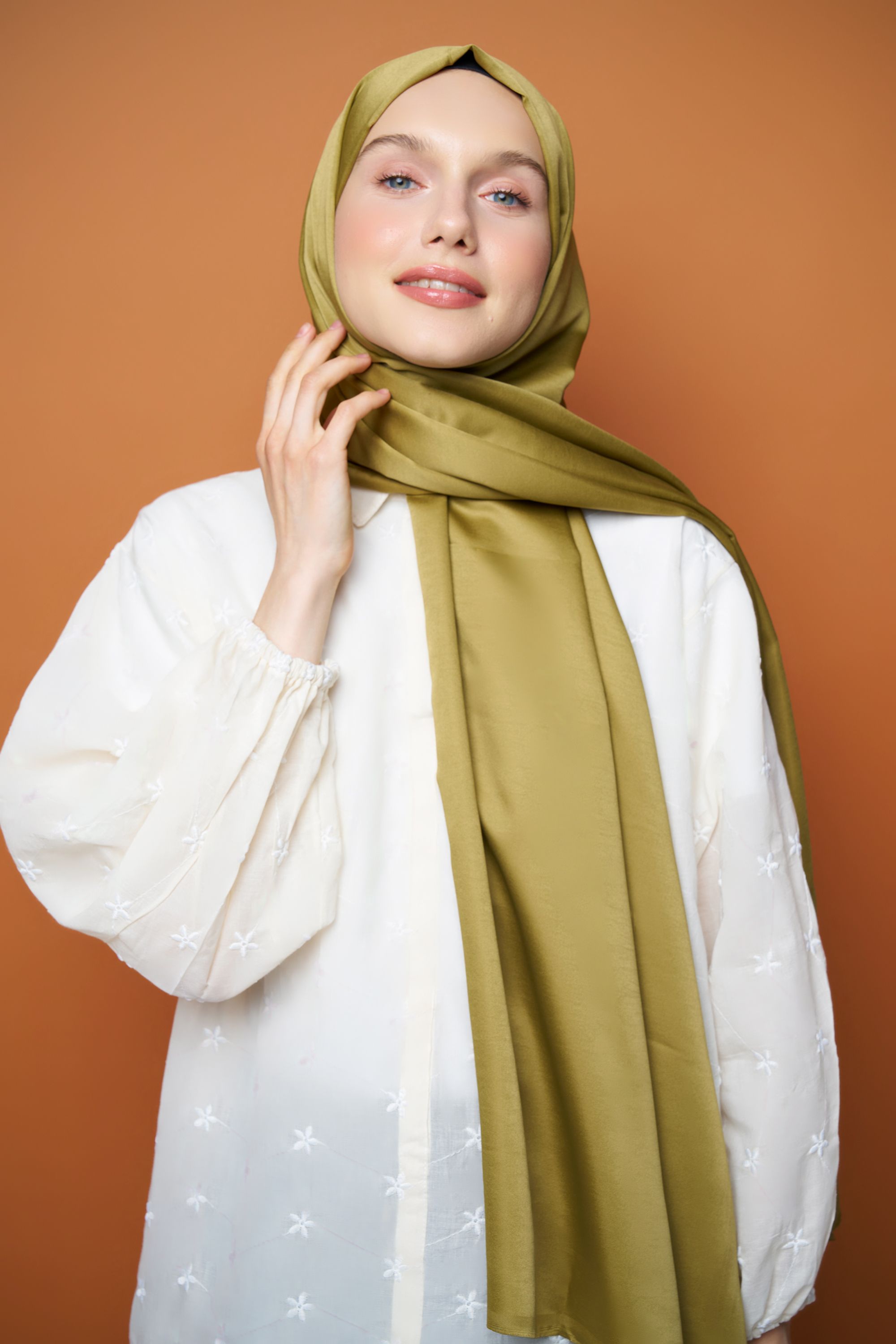 Dual Silk Series Shawl - Oksit Sarı